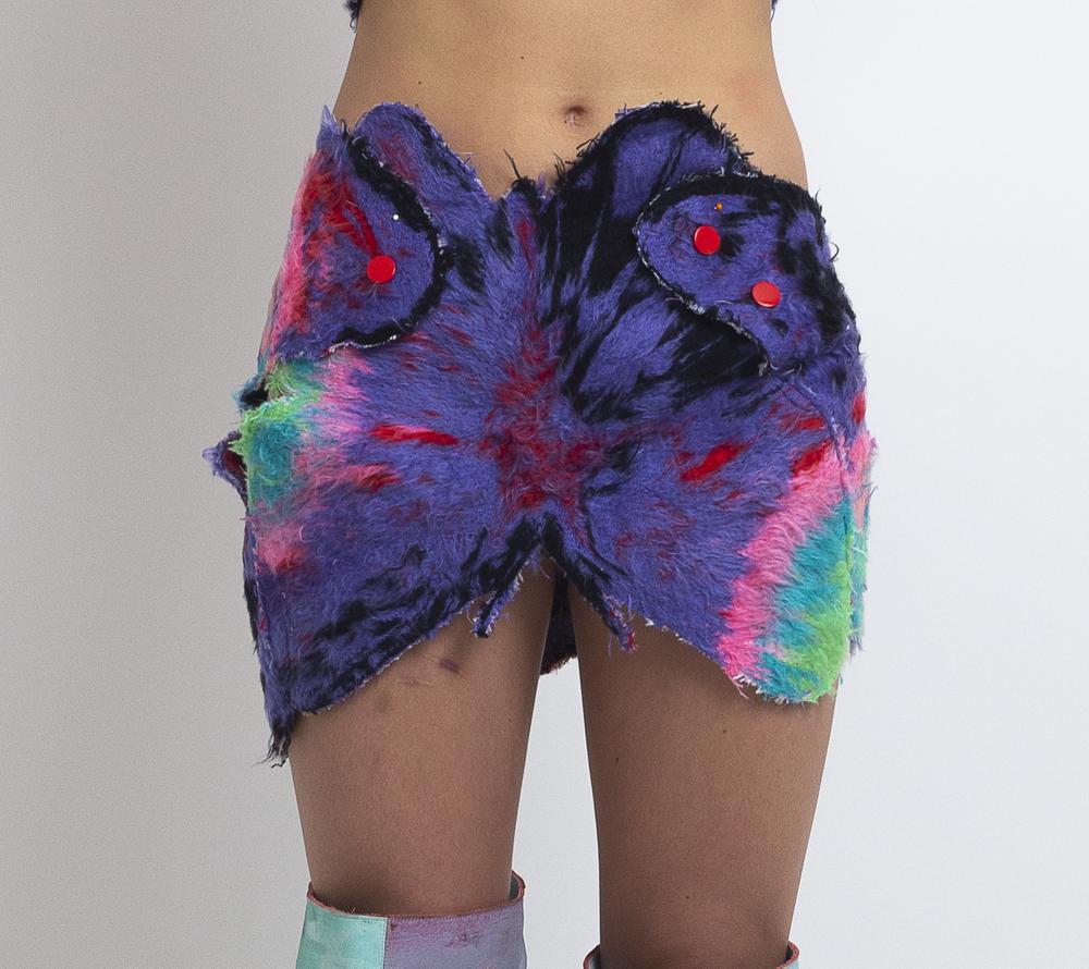 Embroidered Fluffy
 Butterfly Skirt  
/ Purple Plasma