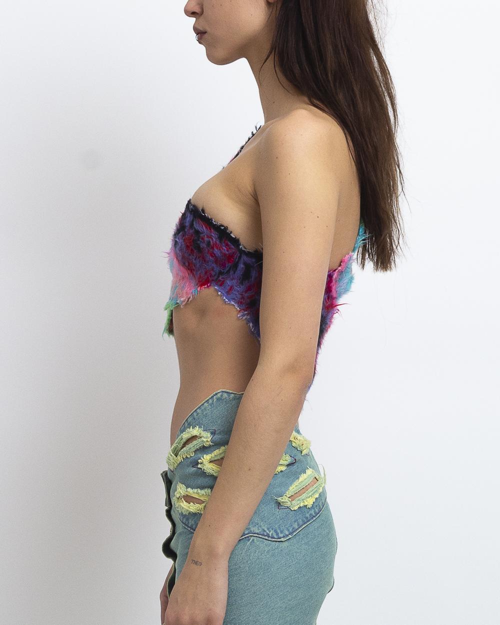 Enbroidered Fluffy 
Butterfly Top