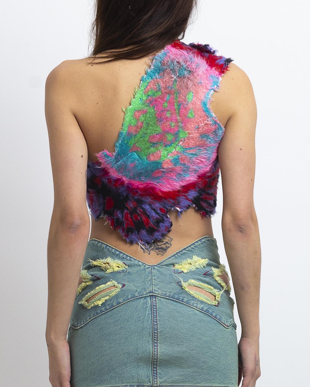 Enbroidered Fluffy 
Butterfly Top