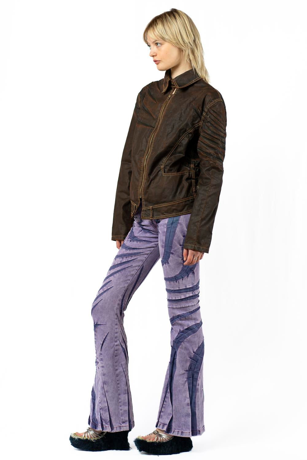 V-Cut Tribal Bias Cut
Jeans