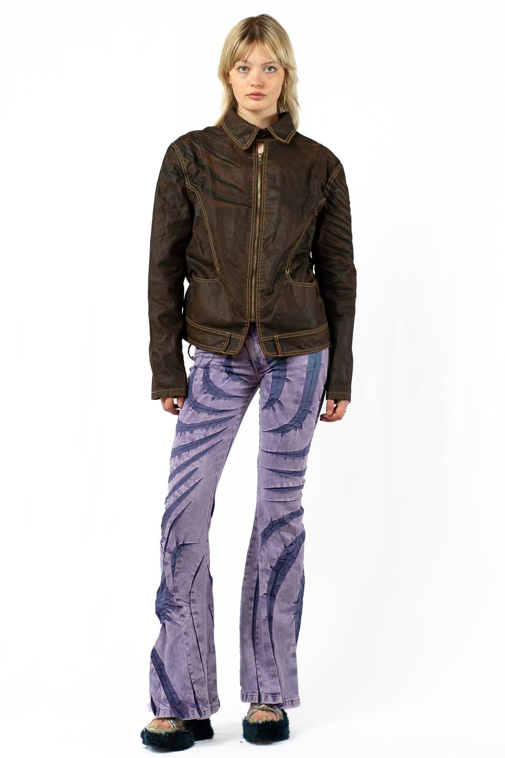V-Cut Tribal Bias Cut
Jeans