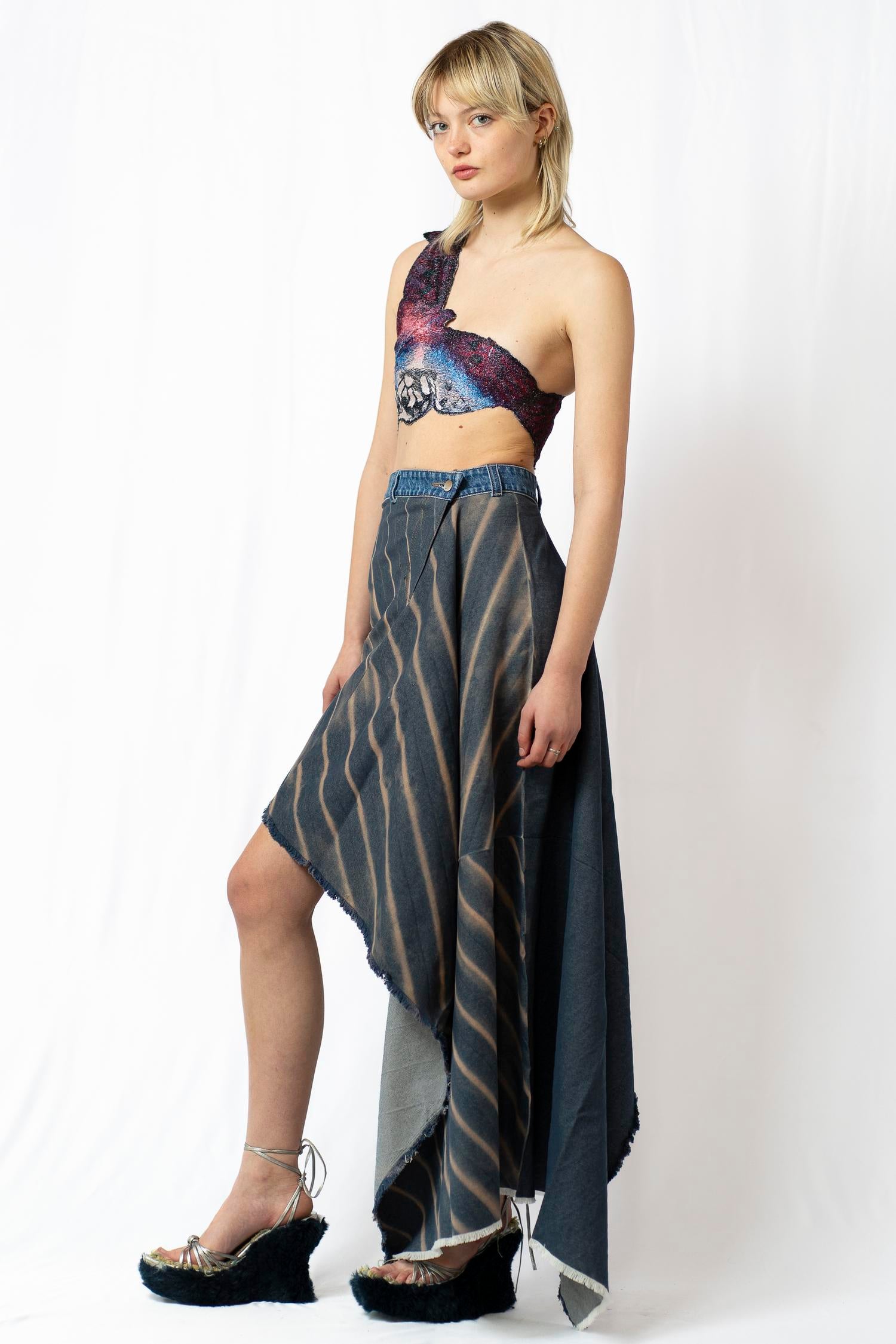 Embroidered butterfly top