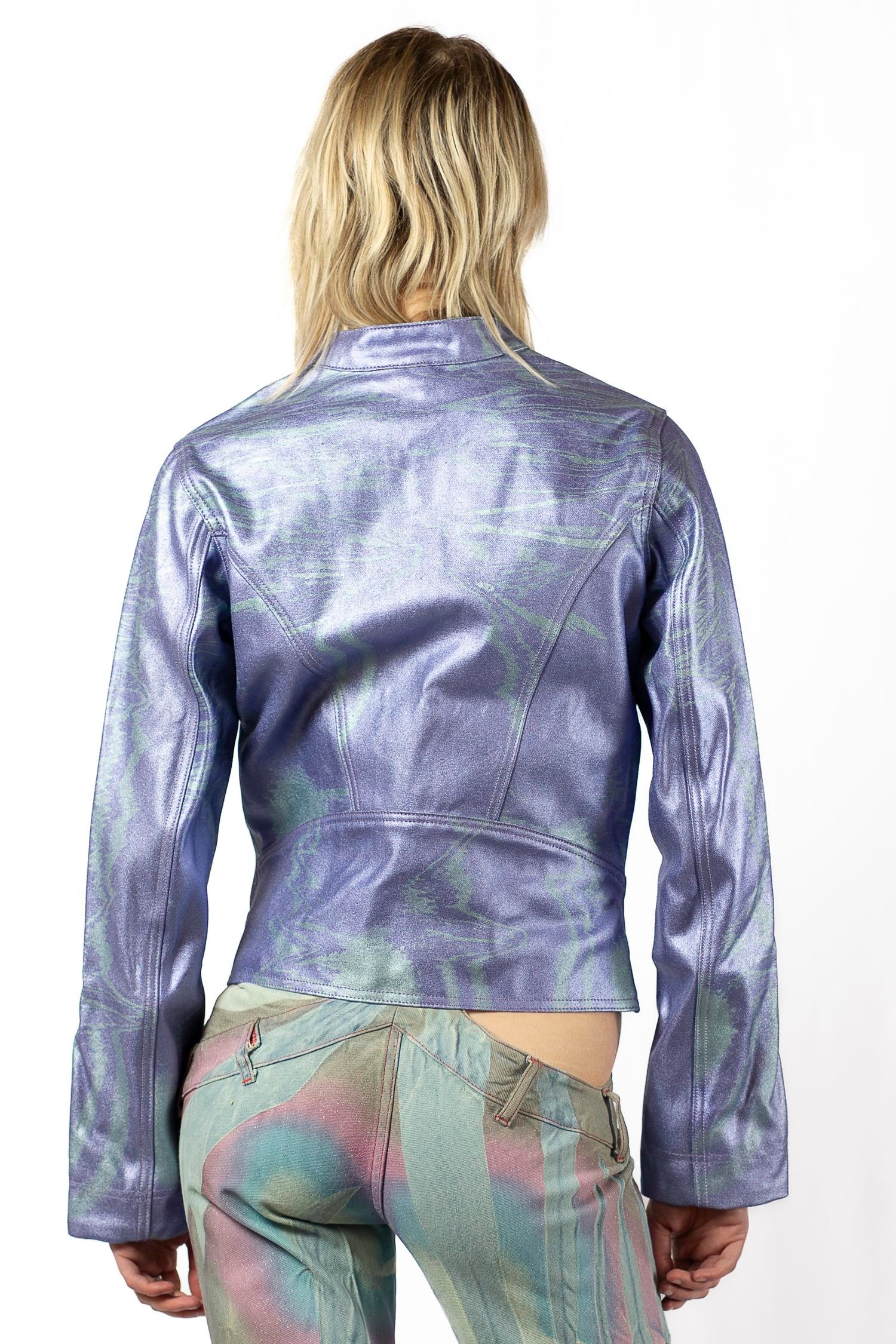 Metallic racing jacket