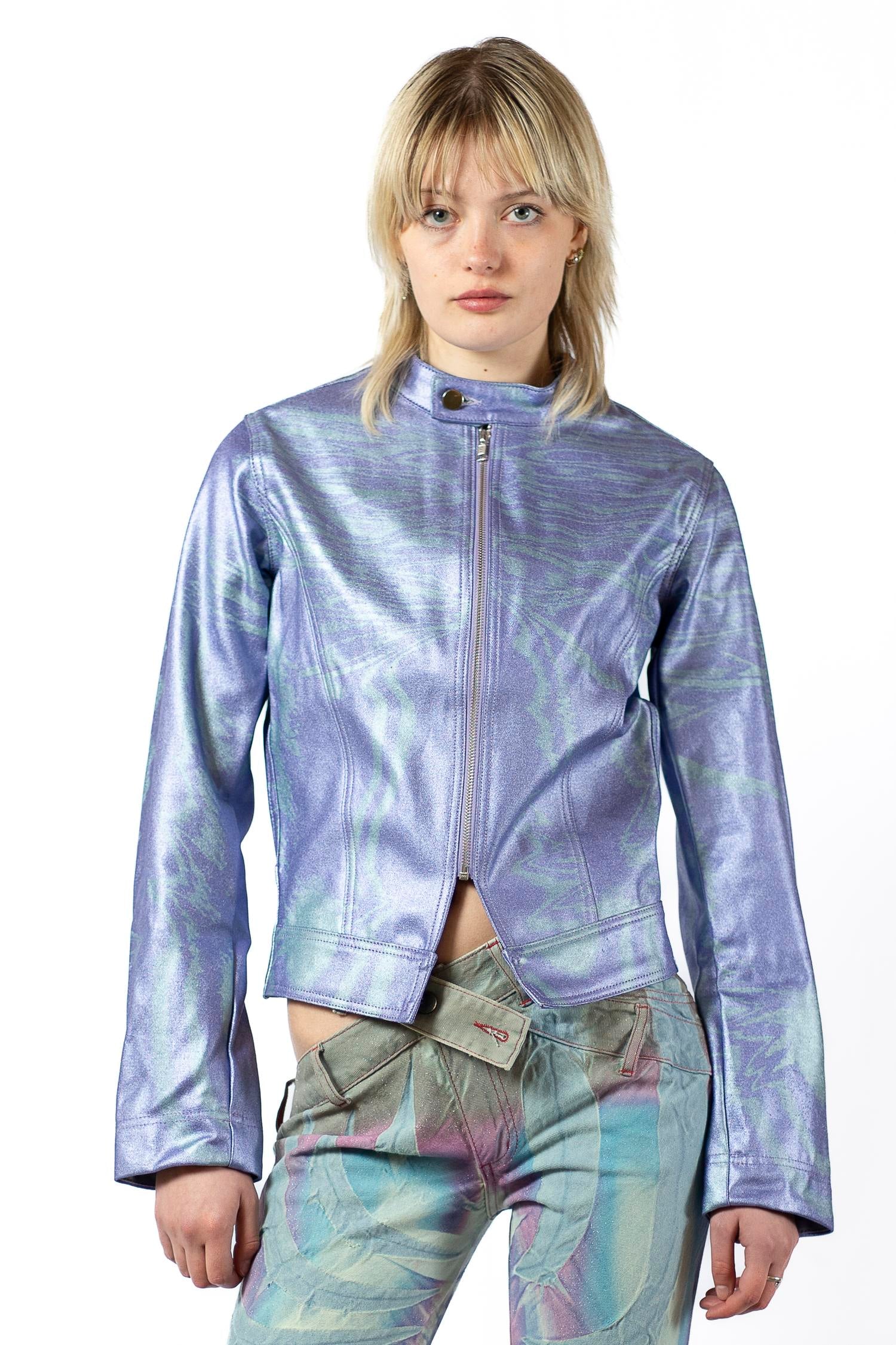 Metallic racing jacket