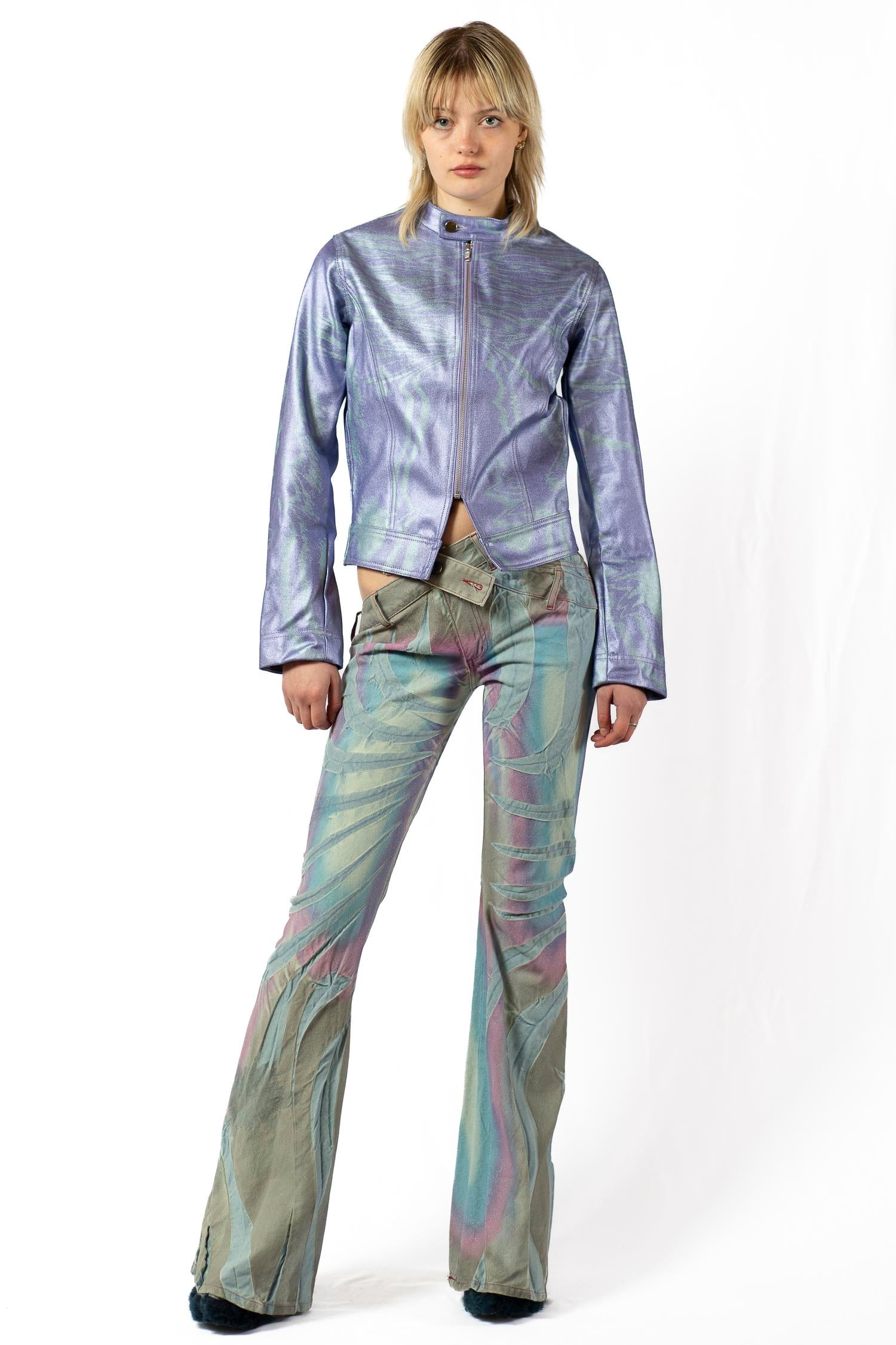 Metallic racing jacket