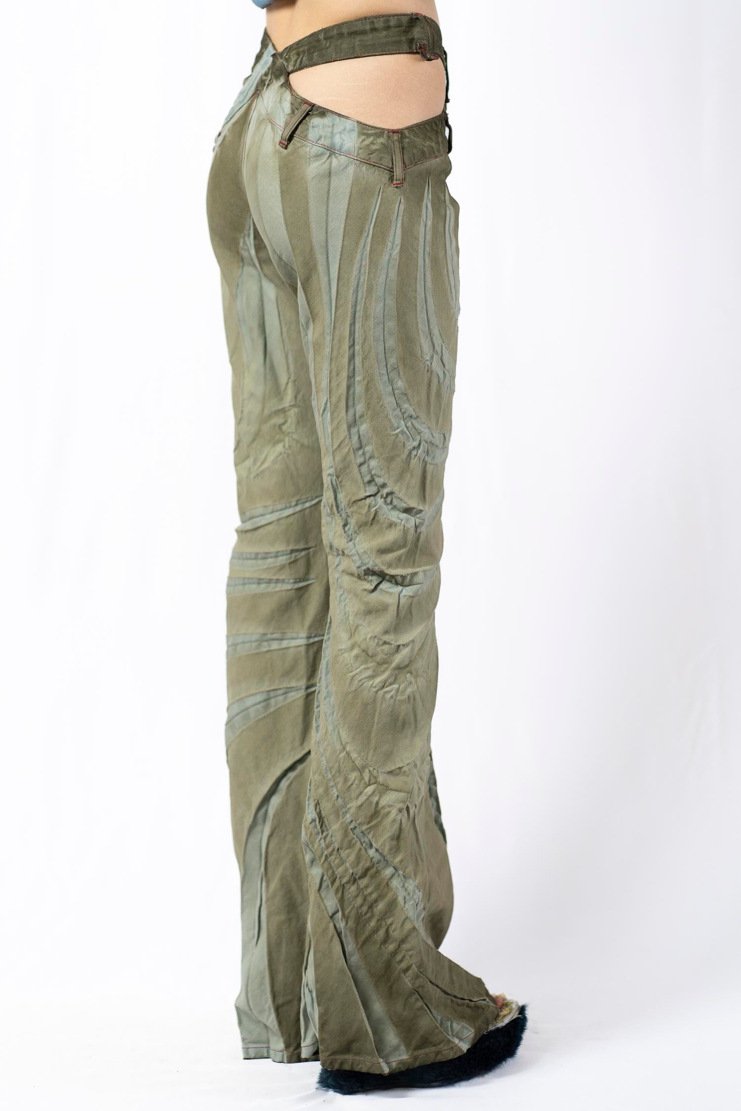 Tribal bias cut jean