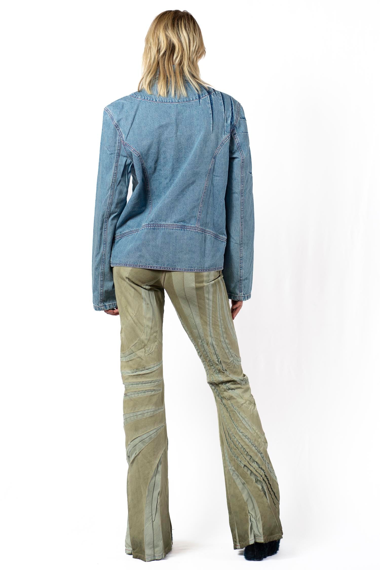Tribal bias cut jean