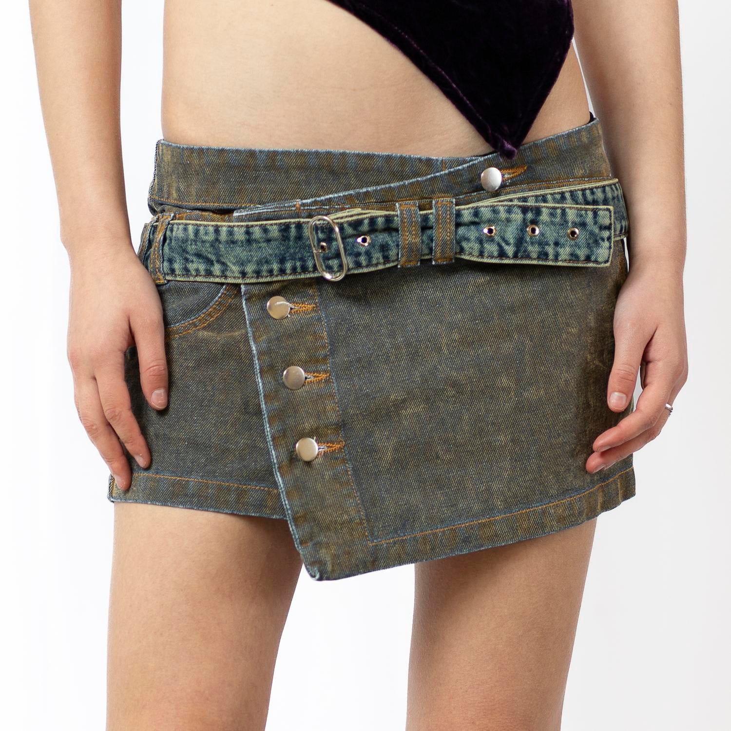 Gold whisker wrap skirt