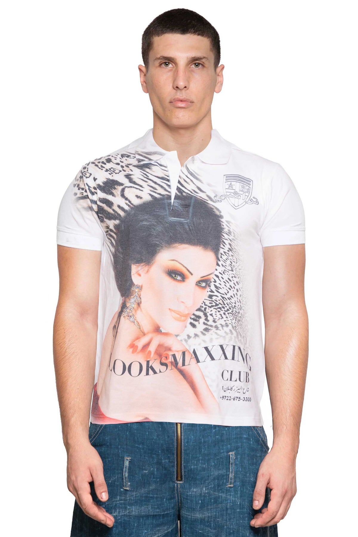 Looksmaxxing salon polo top