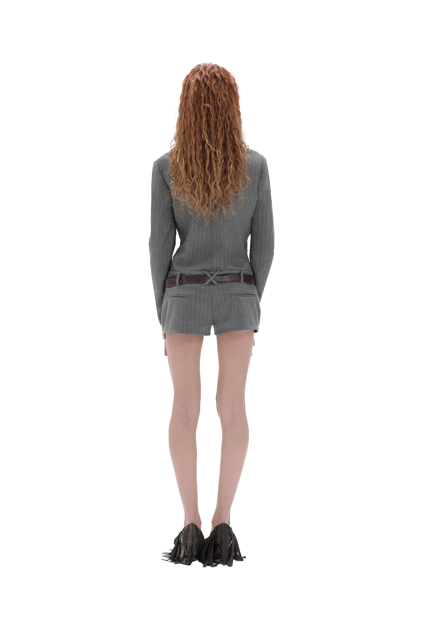 Pinstripe catsuit