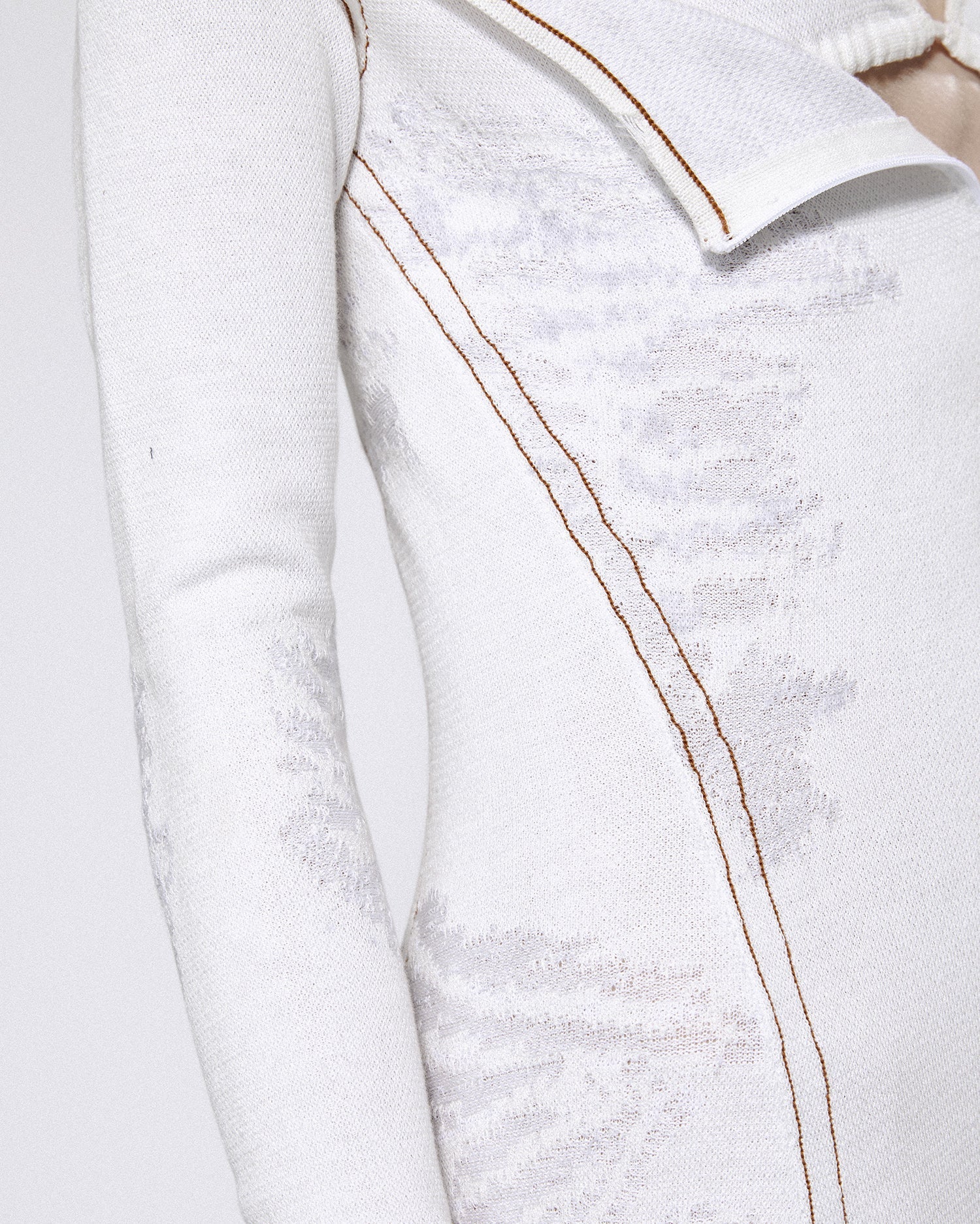 Bikini knit dress white denim