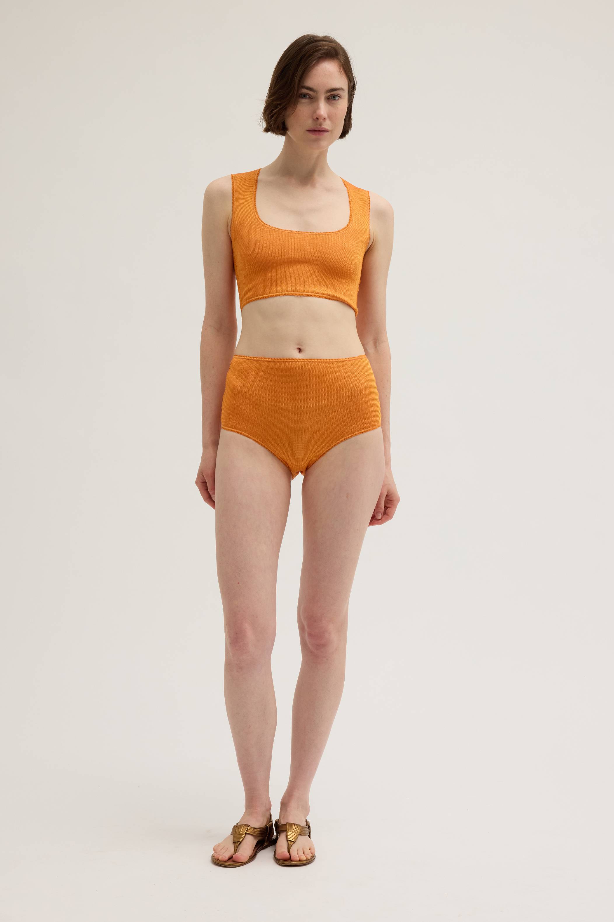 Knitted bra-top