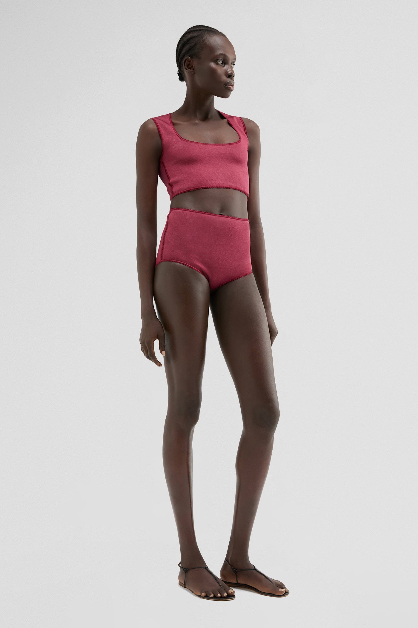 Knitted bra-top
