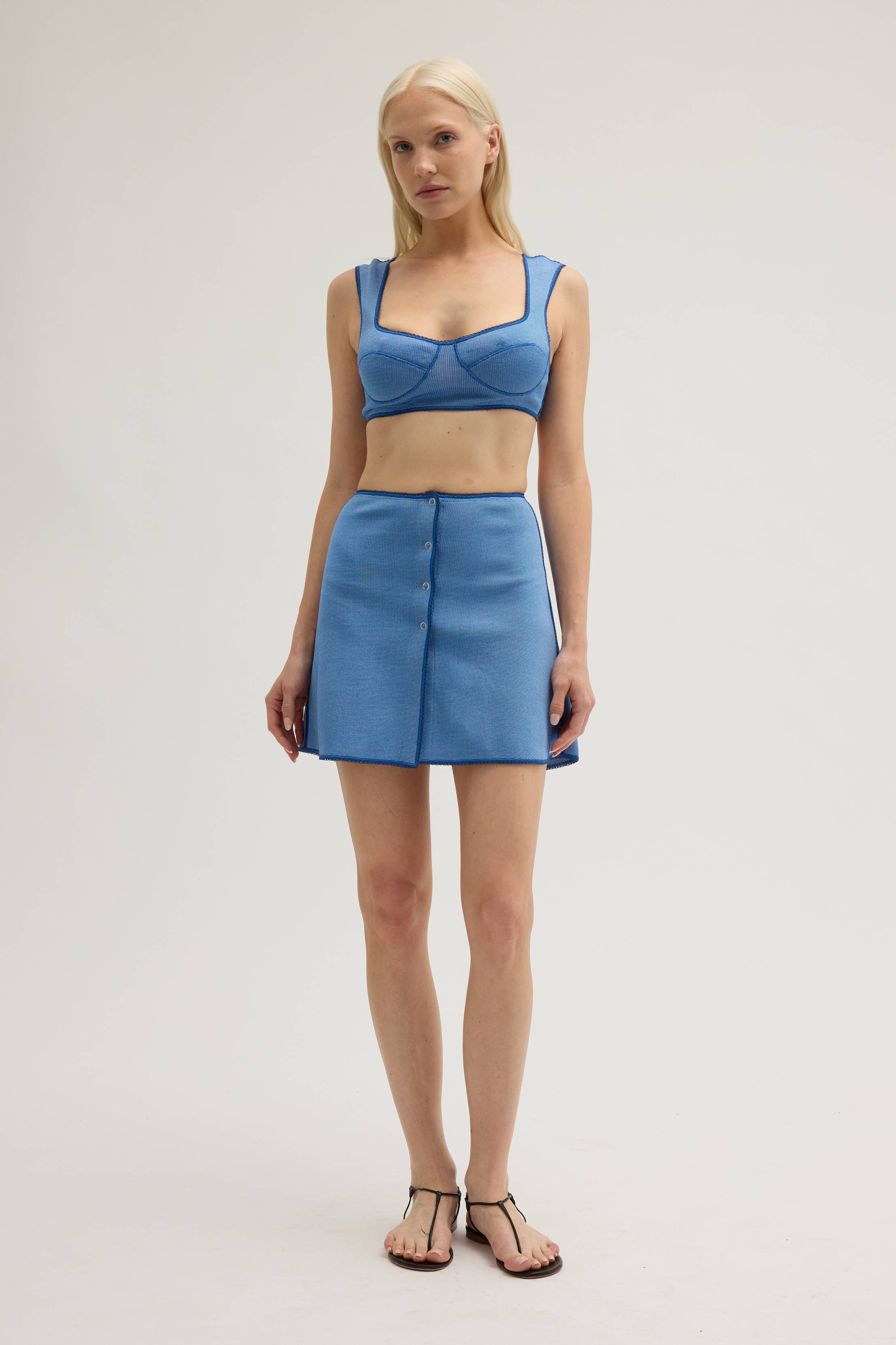 Knitted mini skirt