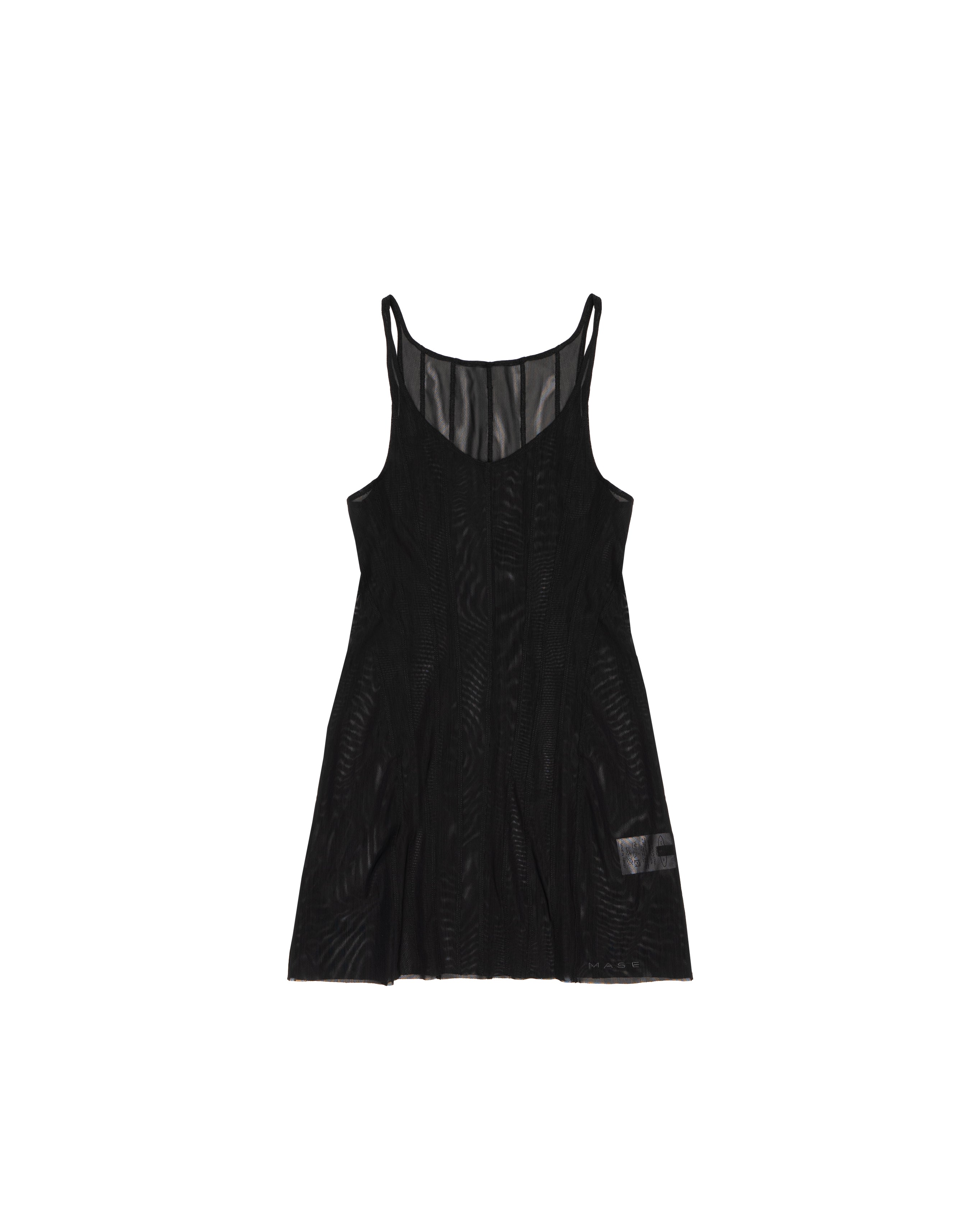 Twisted slip dress black