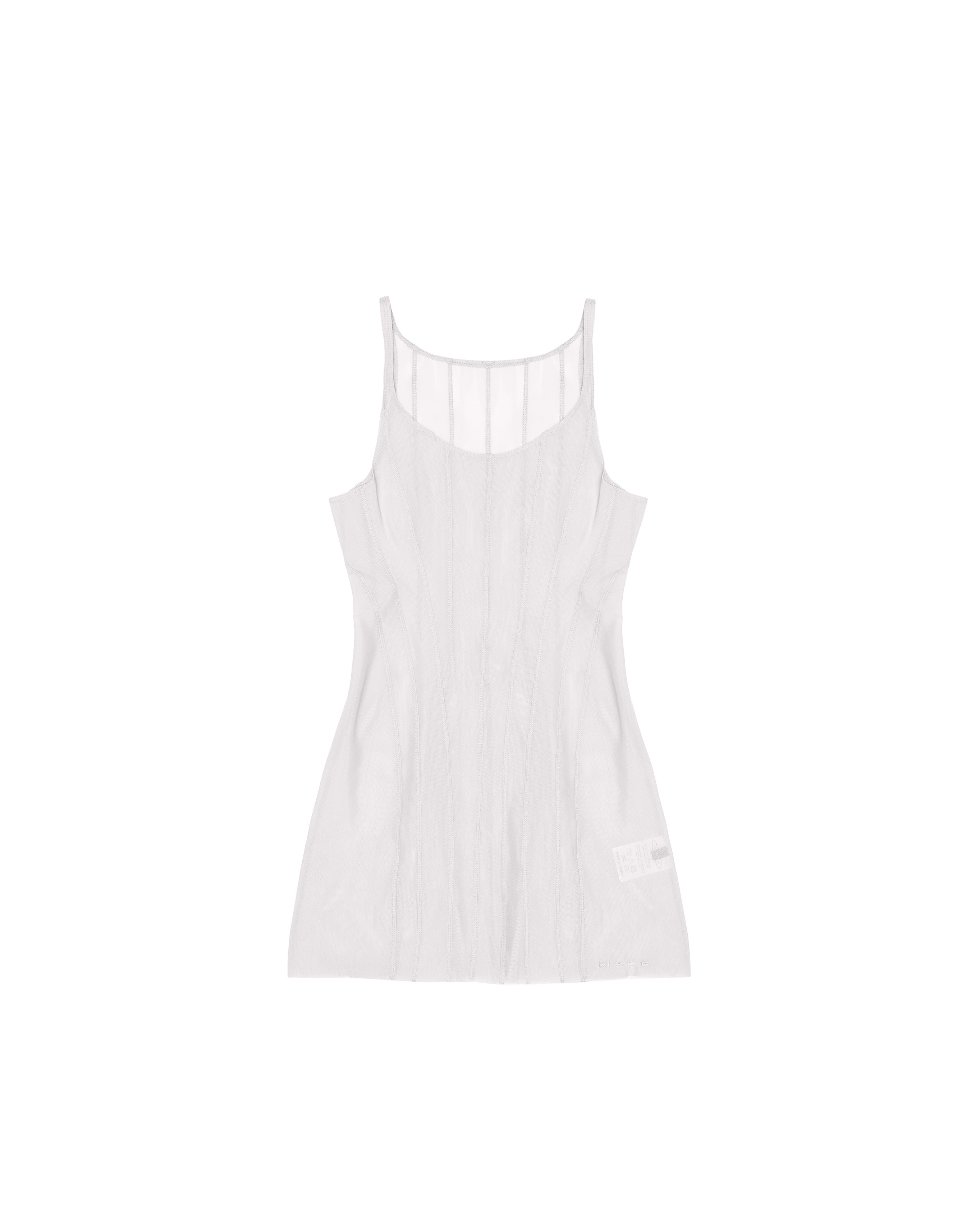 Twisted slip dress white