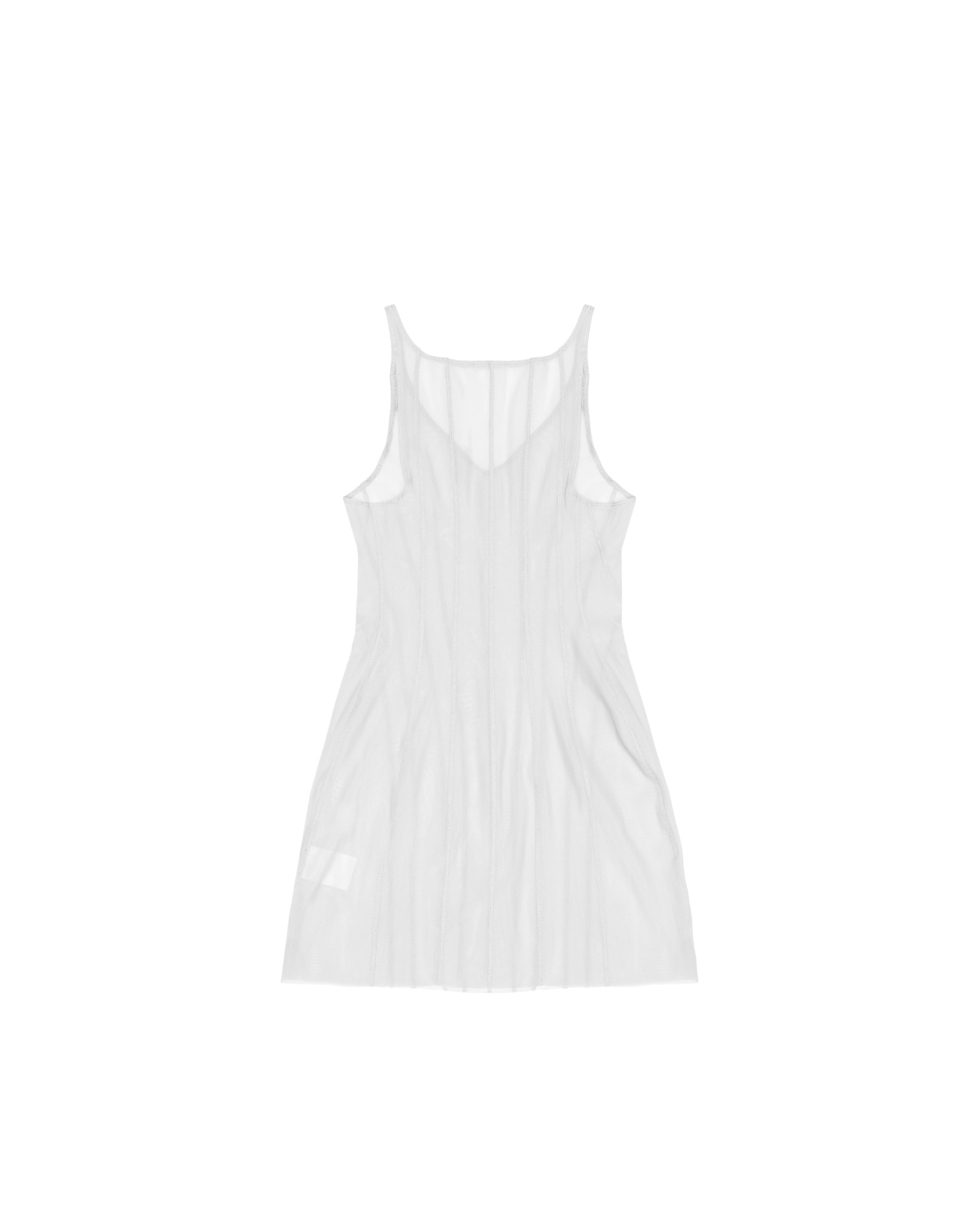 Twisted slip dress white