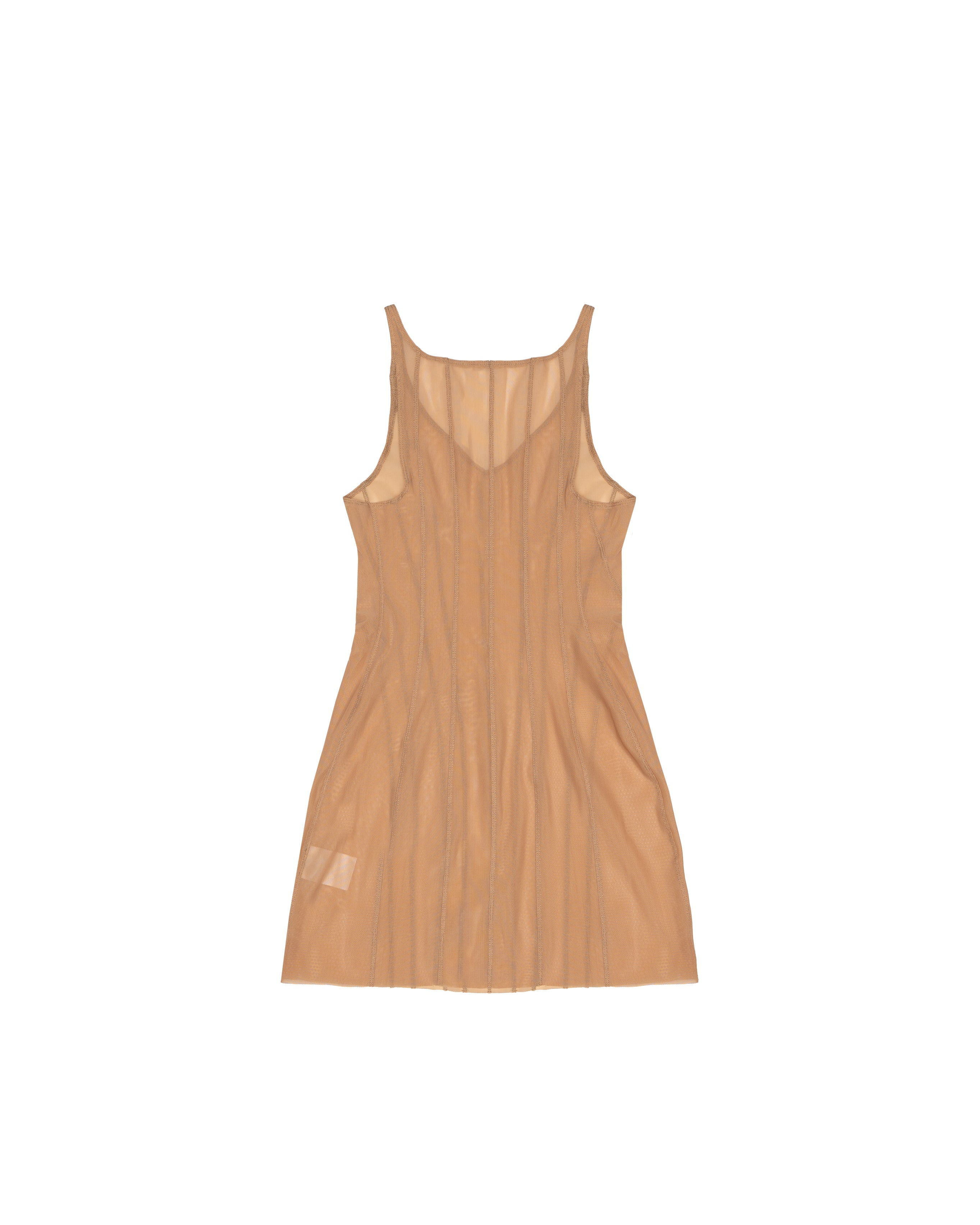 Twisted slip dress beige