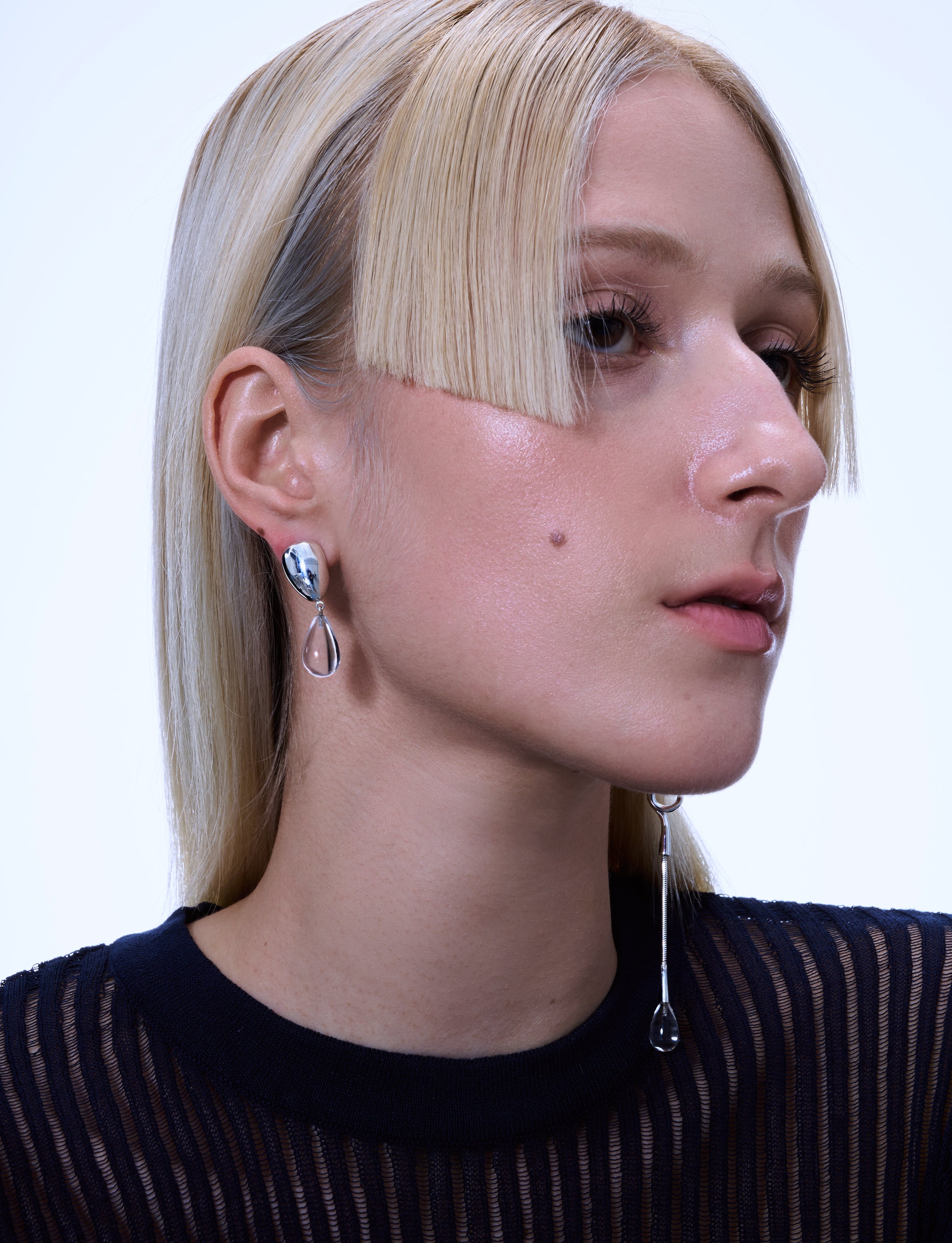 Long drop earrings