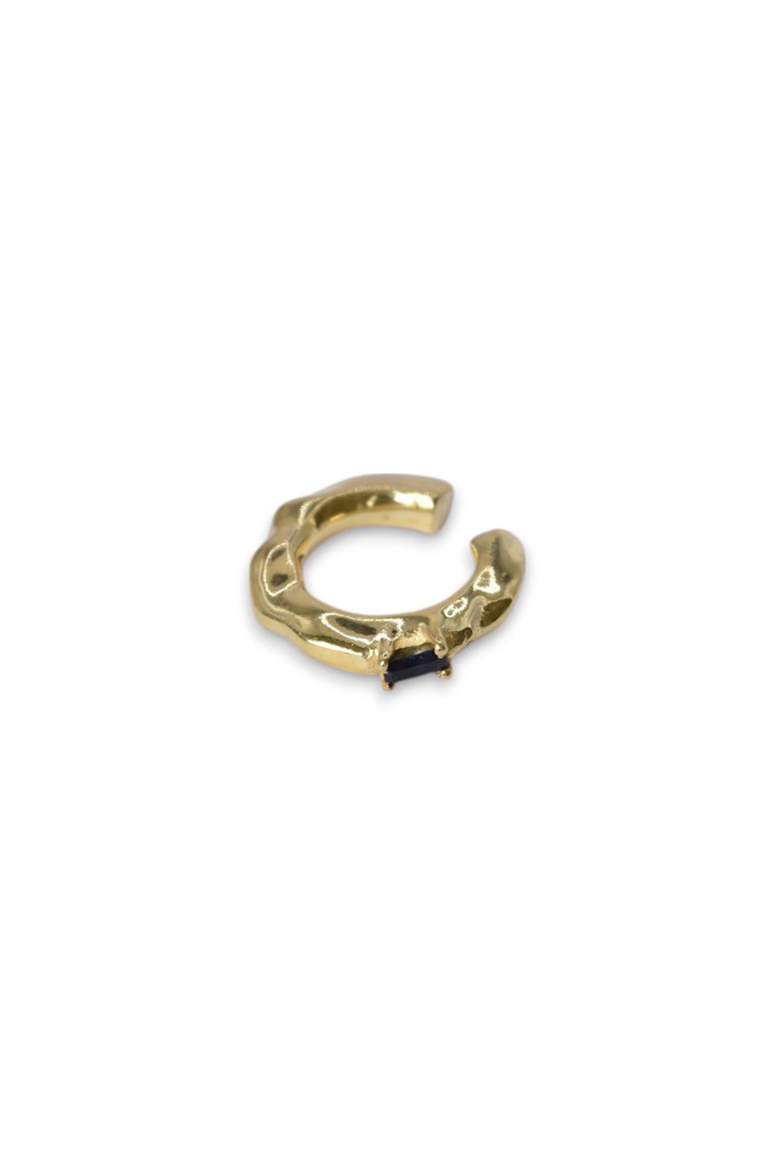Molten ear-cuff sapphire
