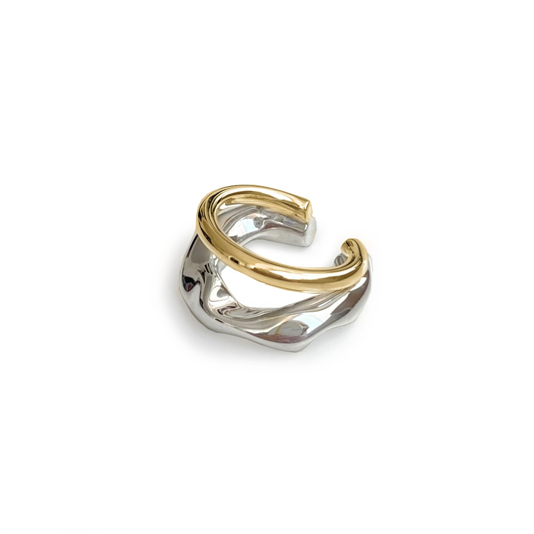 Molten double ear-cuff