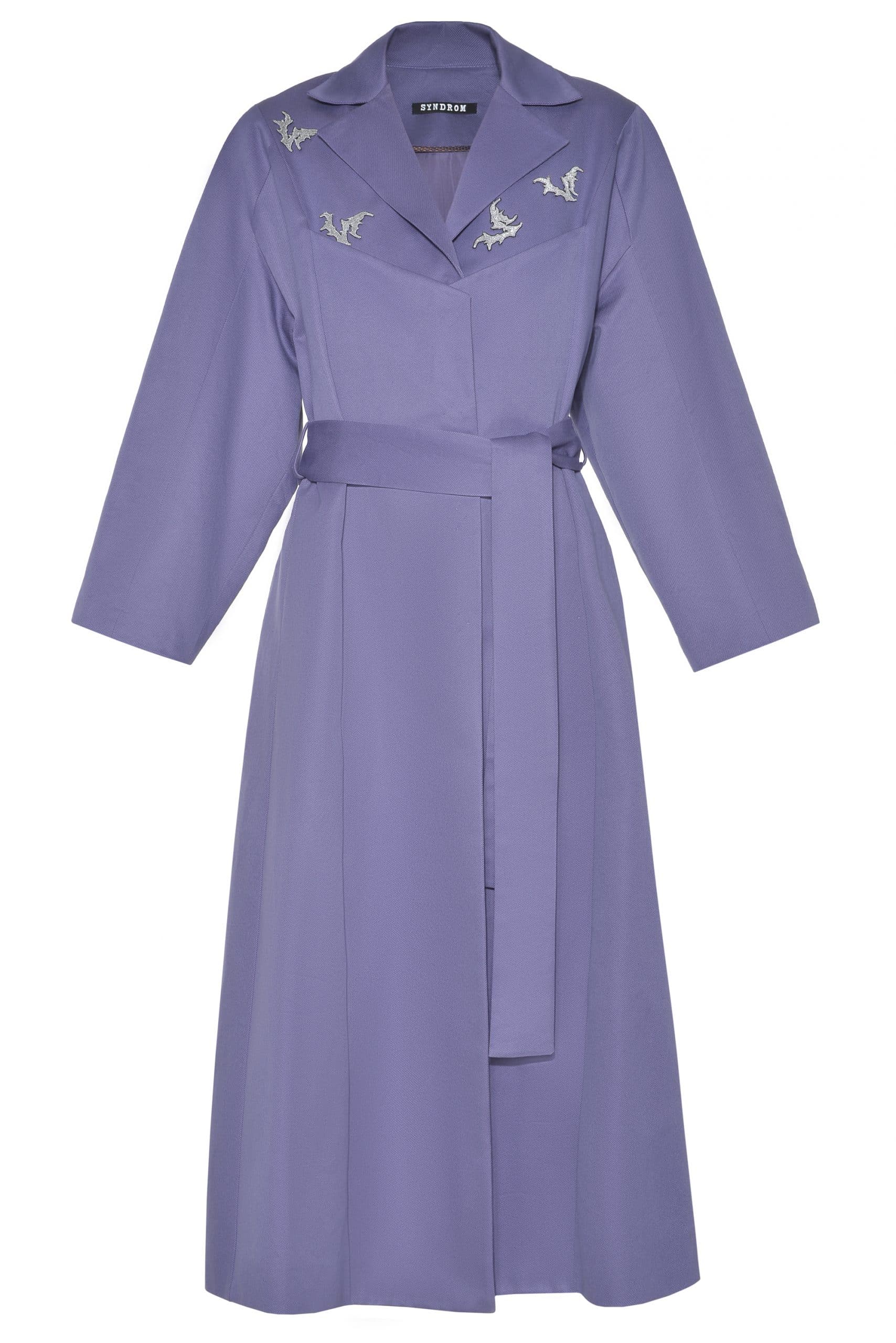 Purple trench coat