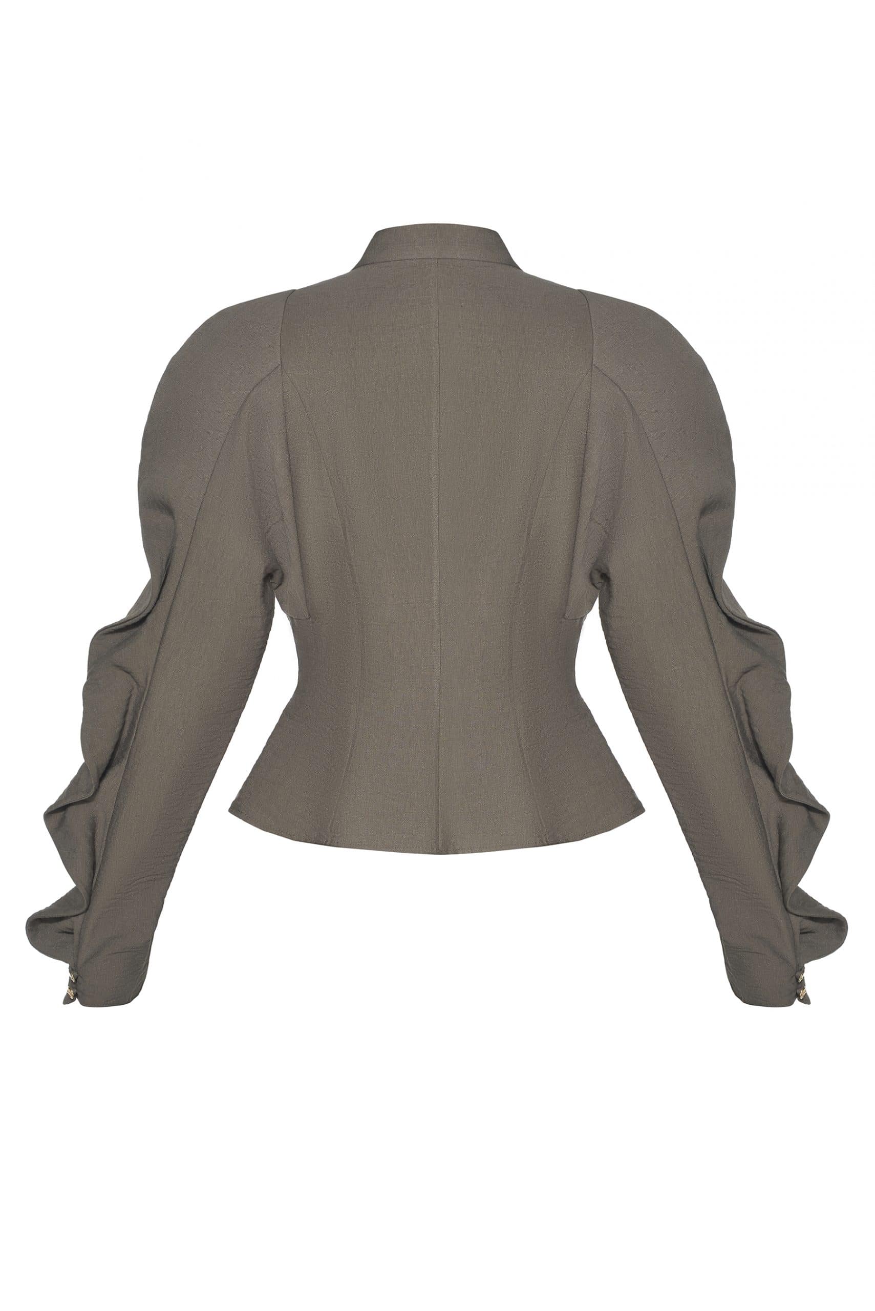 Khaki long-sleeved shirt
