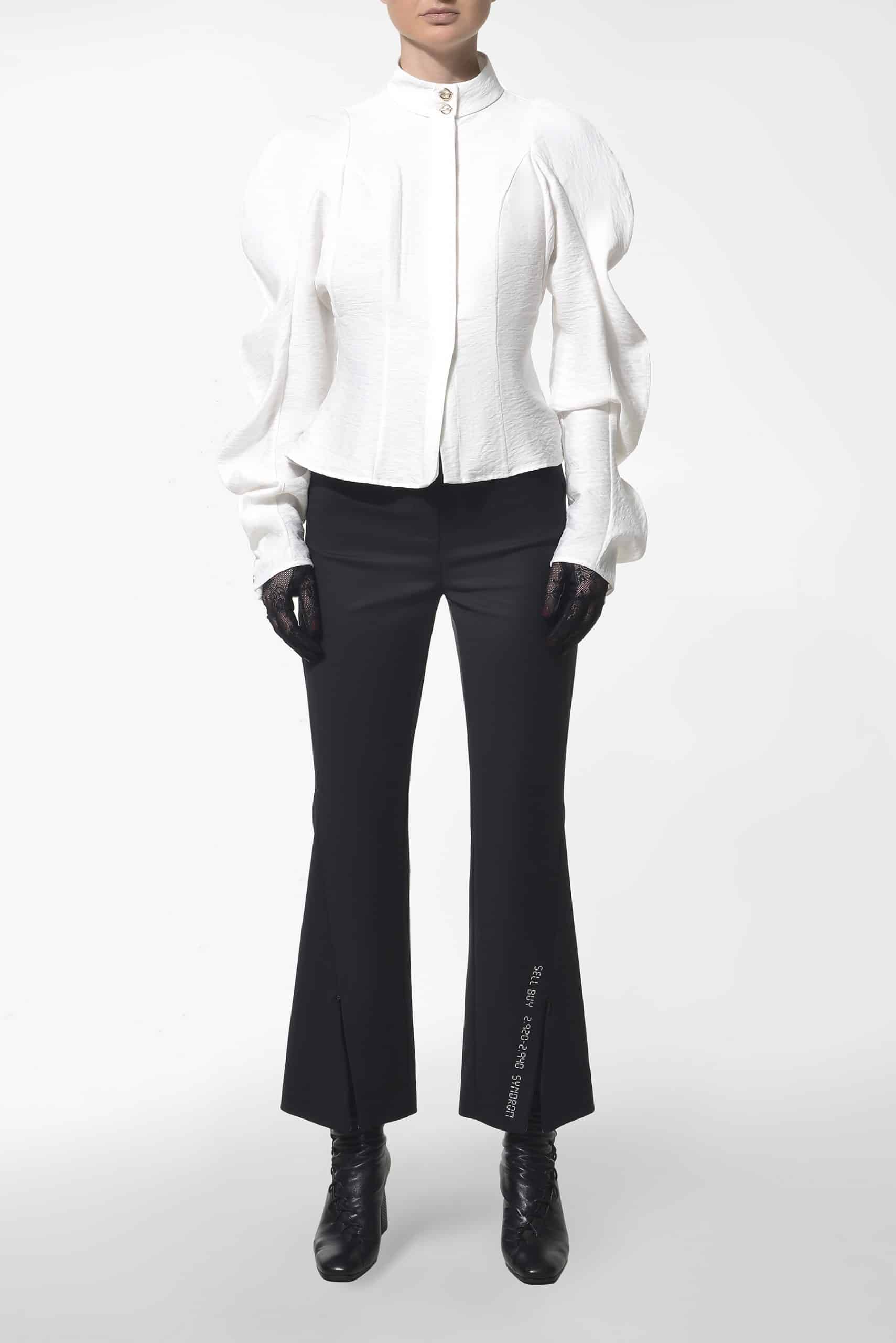 White long-sleeved shirt
