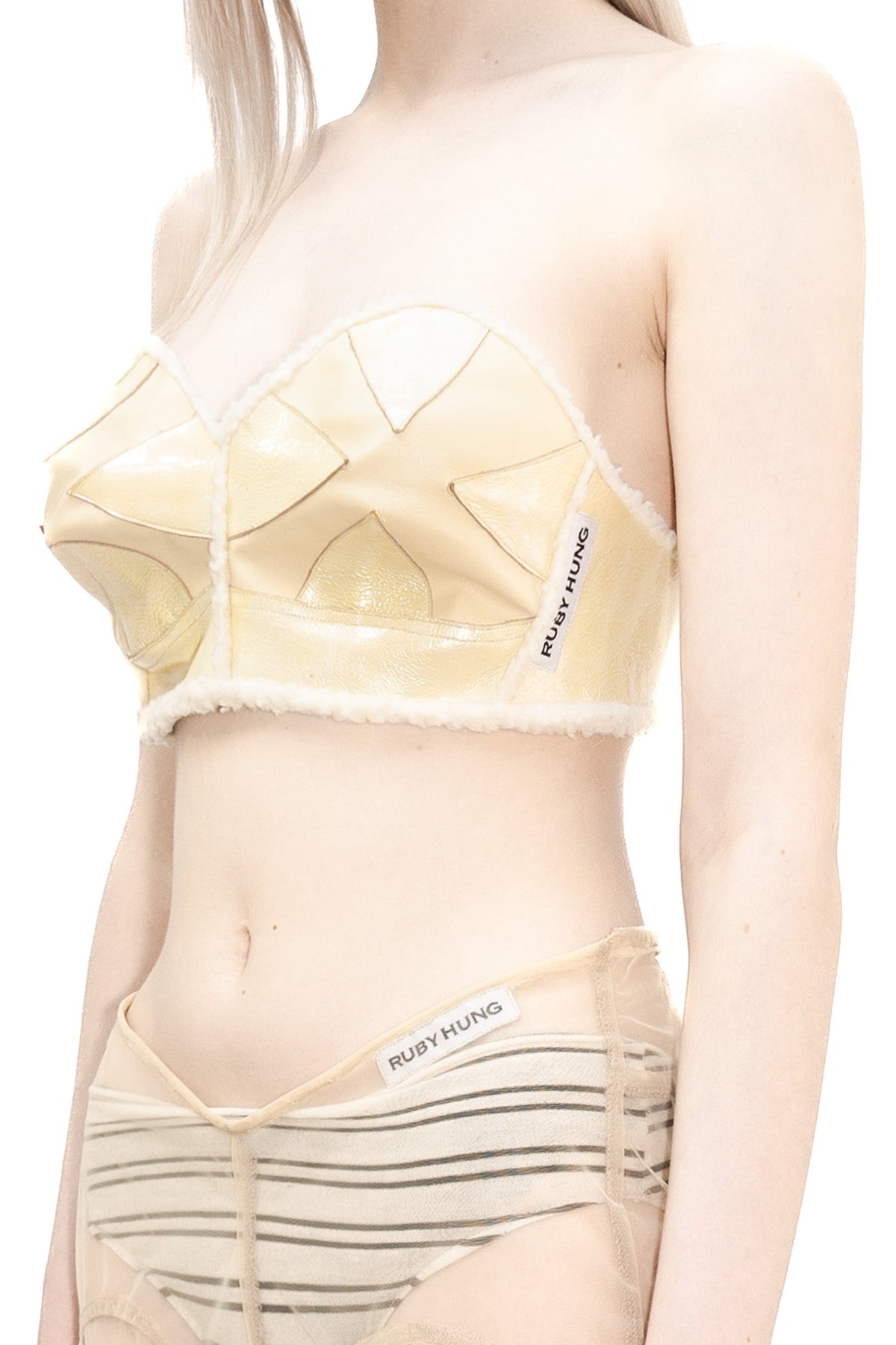 Muse leather bra