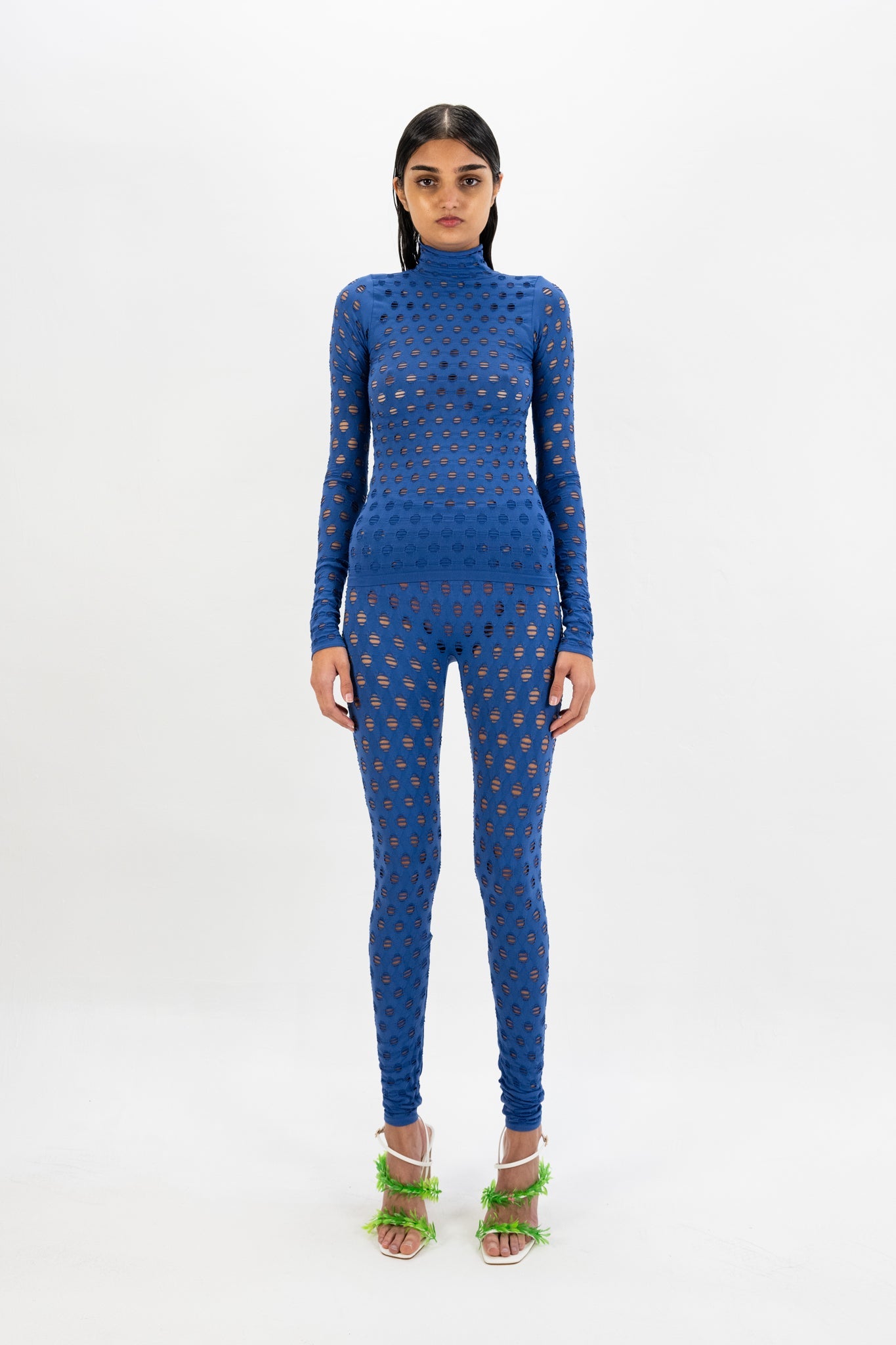 Perforated turtleneck