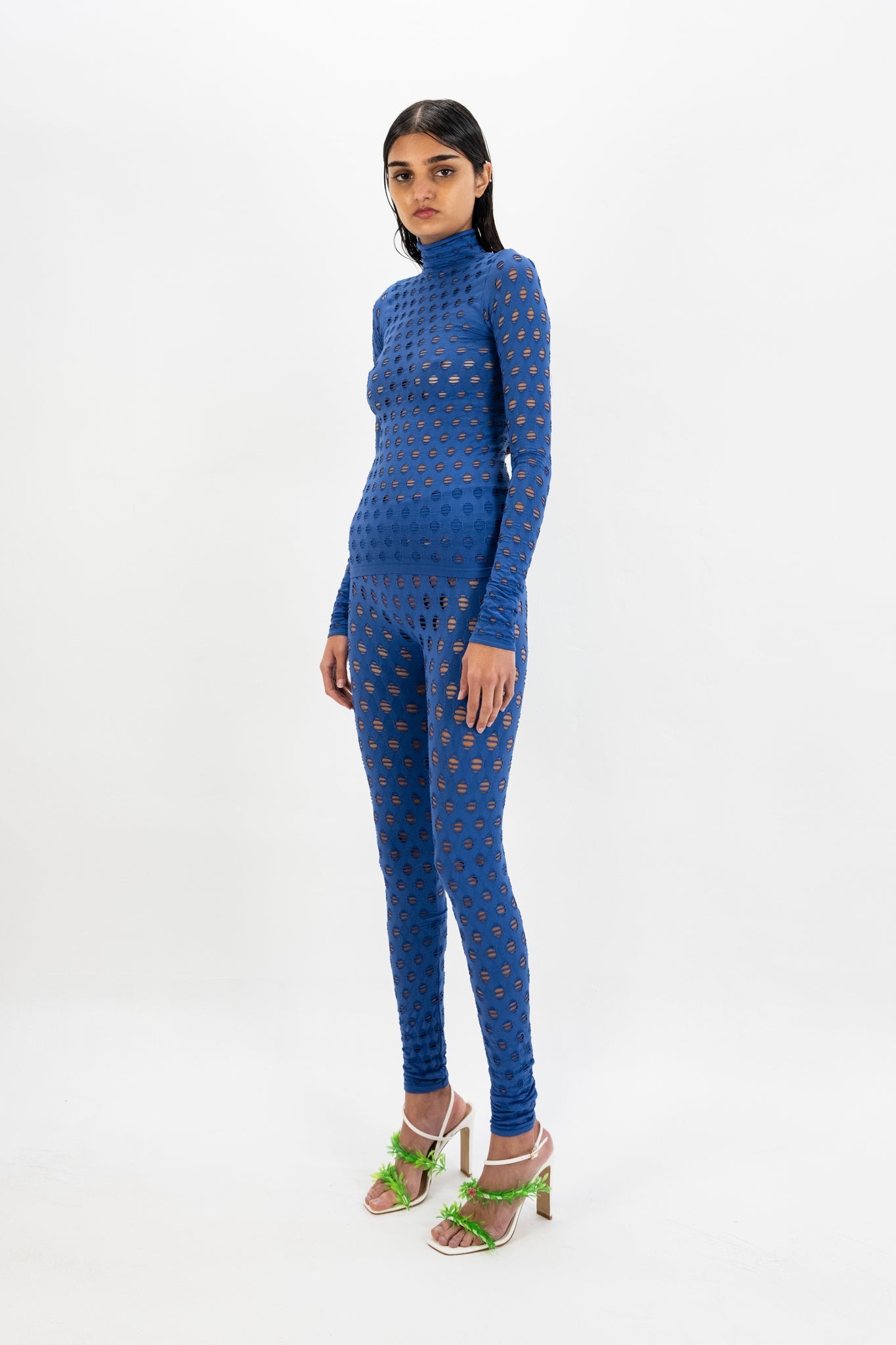 Perforated turtleneck