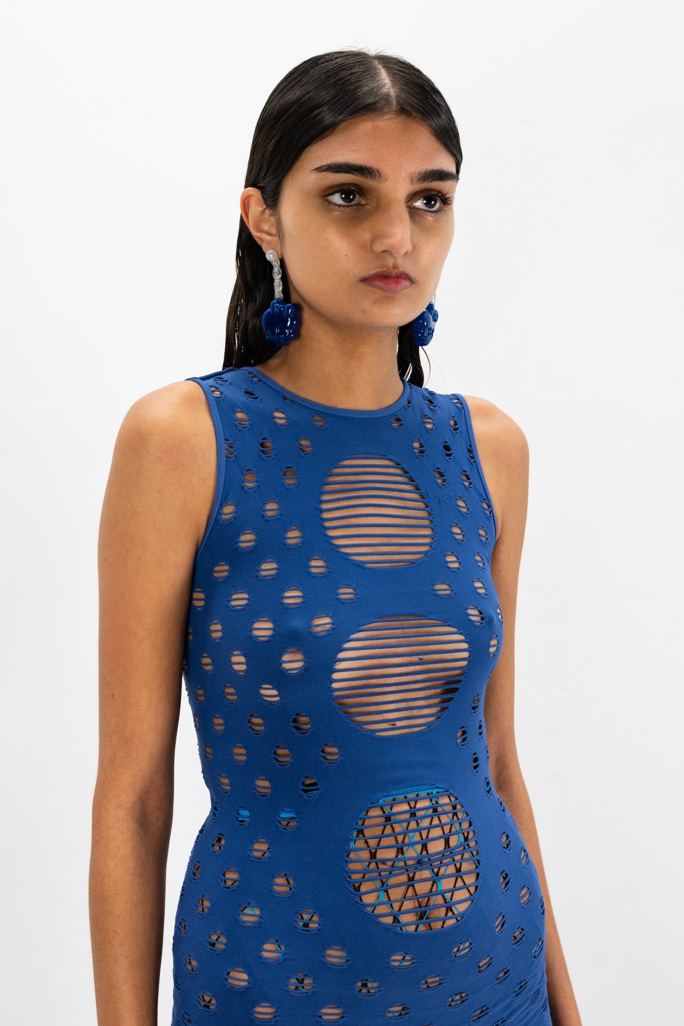 Perforated minidress
