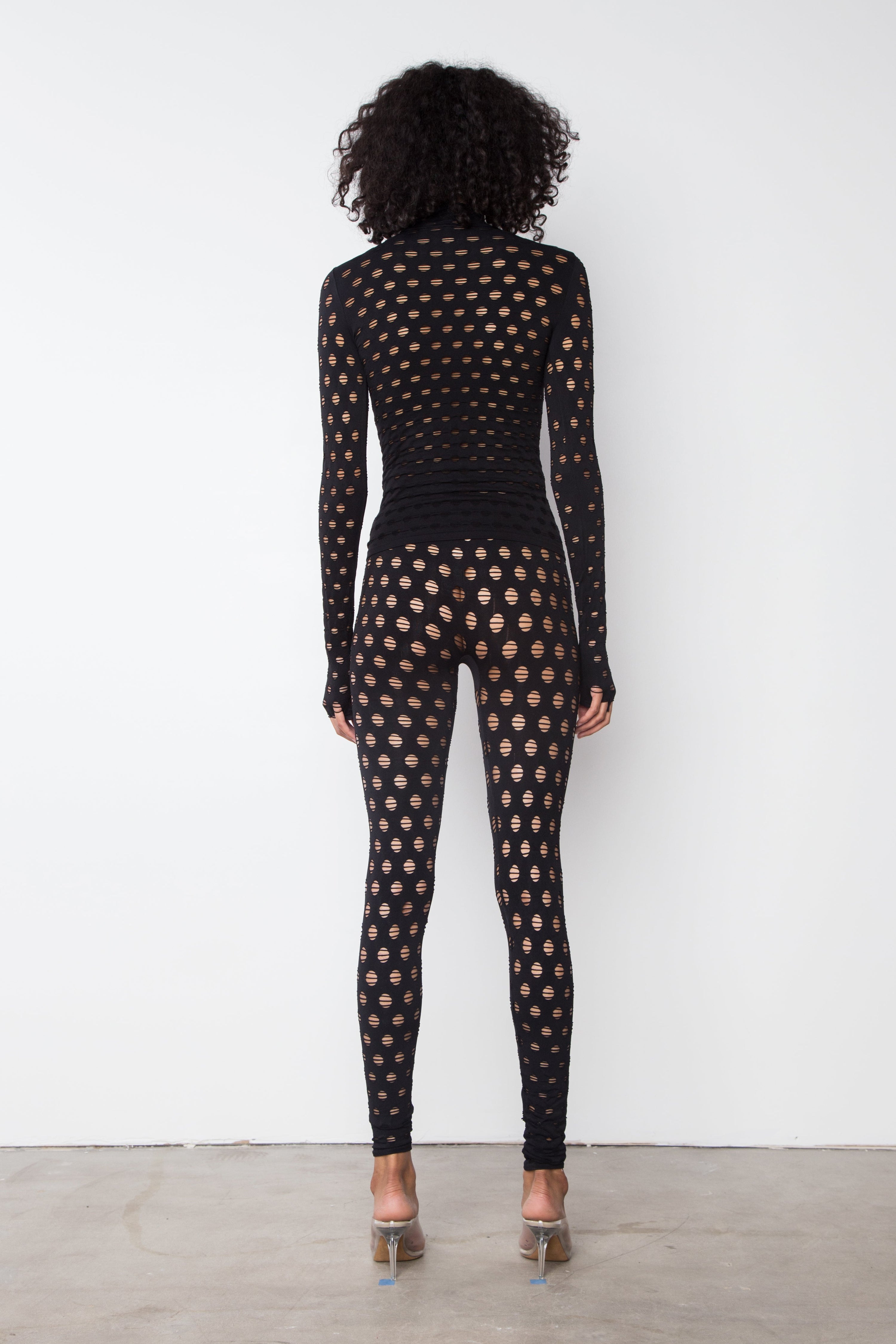 Perforated turtleneck