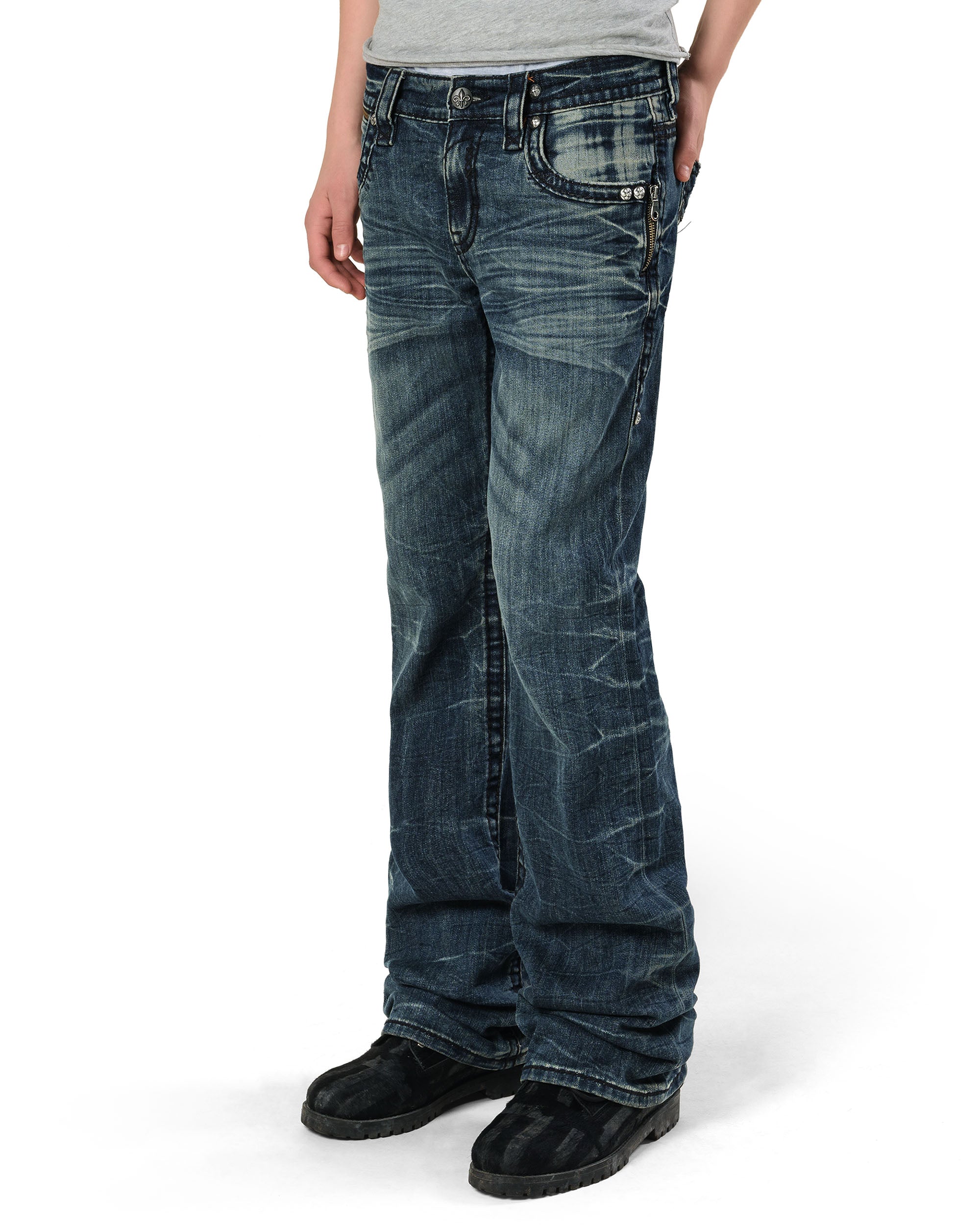 Rock revival dark bootcut denim