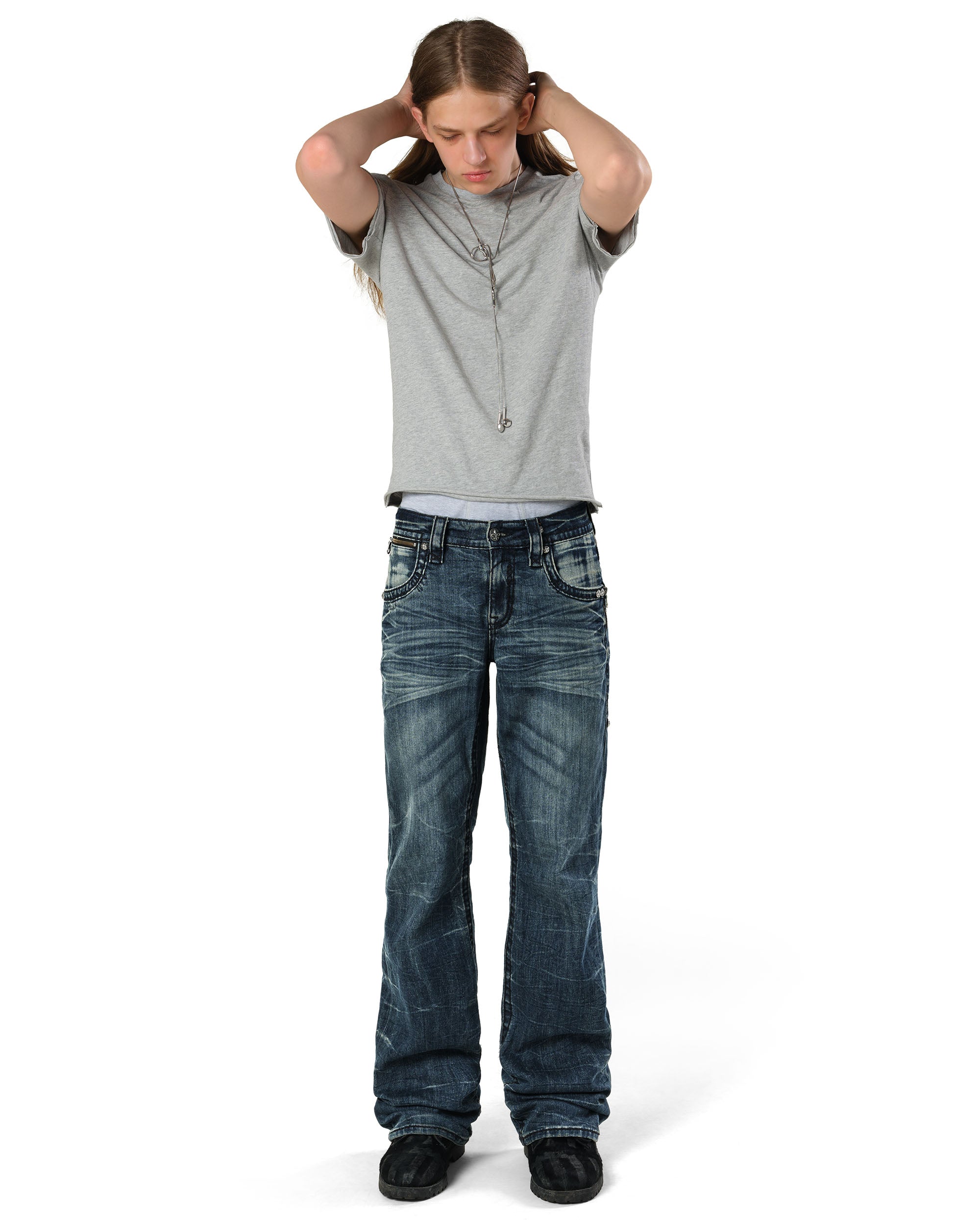 Rock revival dark bootcut denim