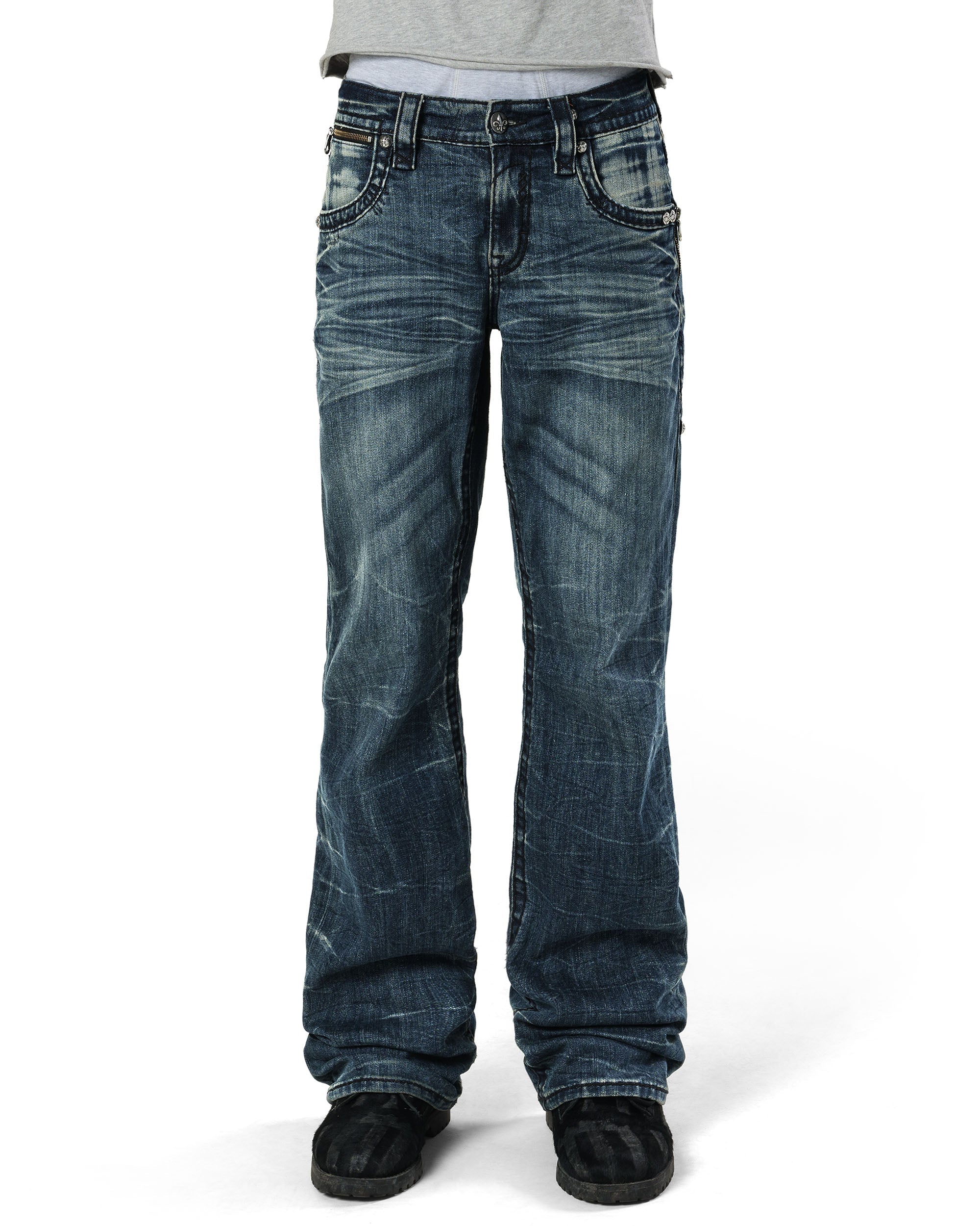 Rock revival dark bootcut denim
