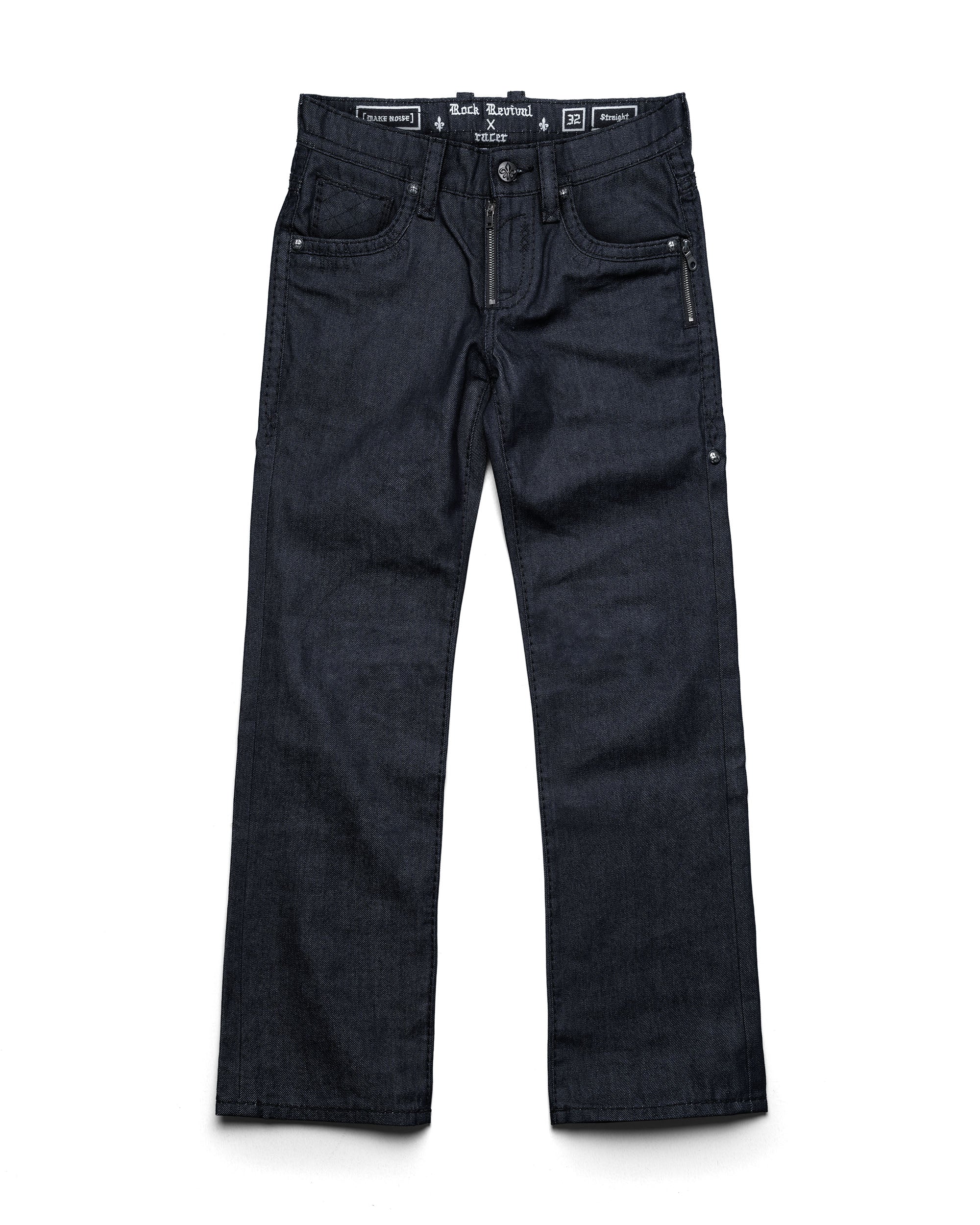 Rock revival raw slim denim