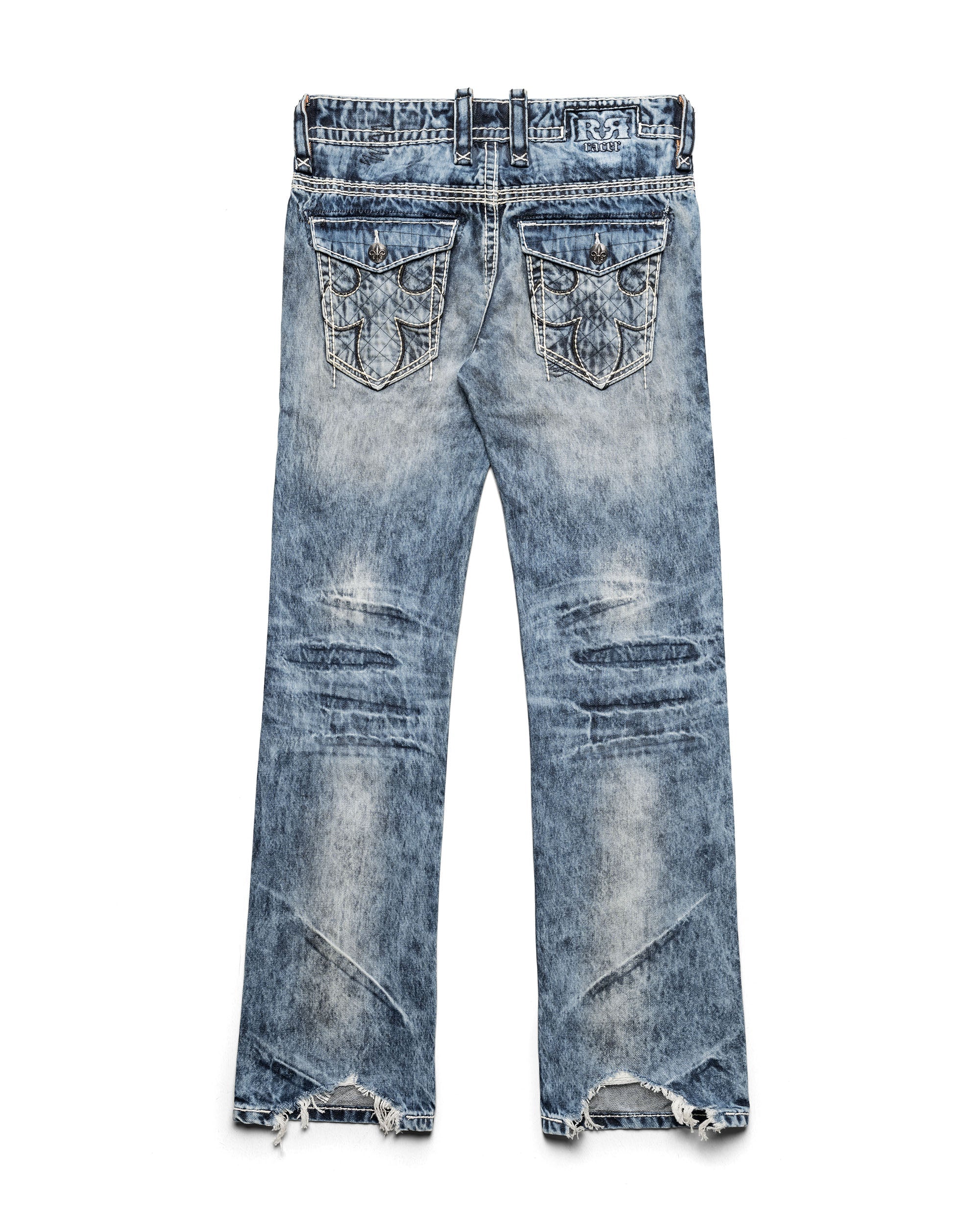 Rock revival bleach slim denim