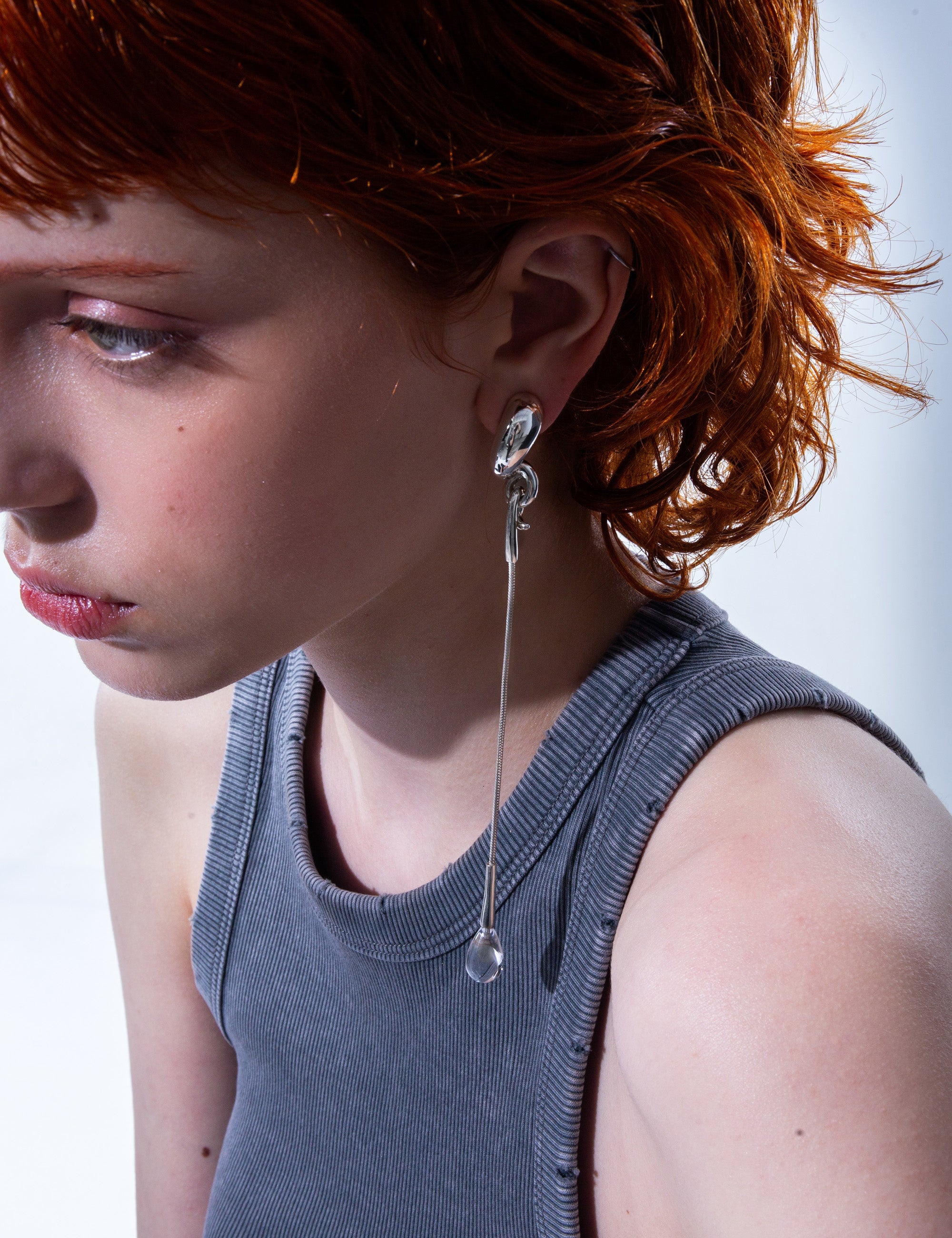 Extra long drop earrings