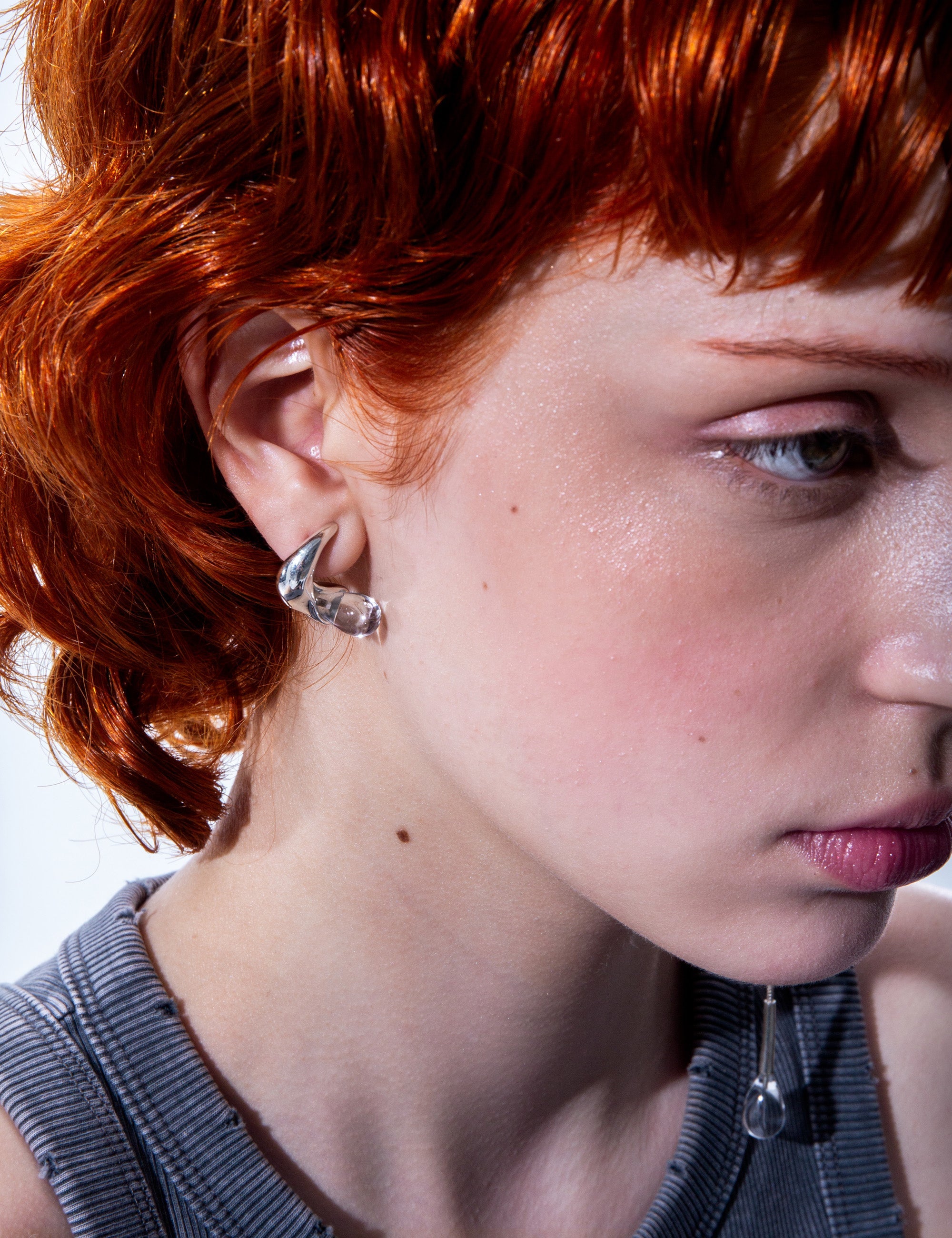 Extra long drop earrings