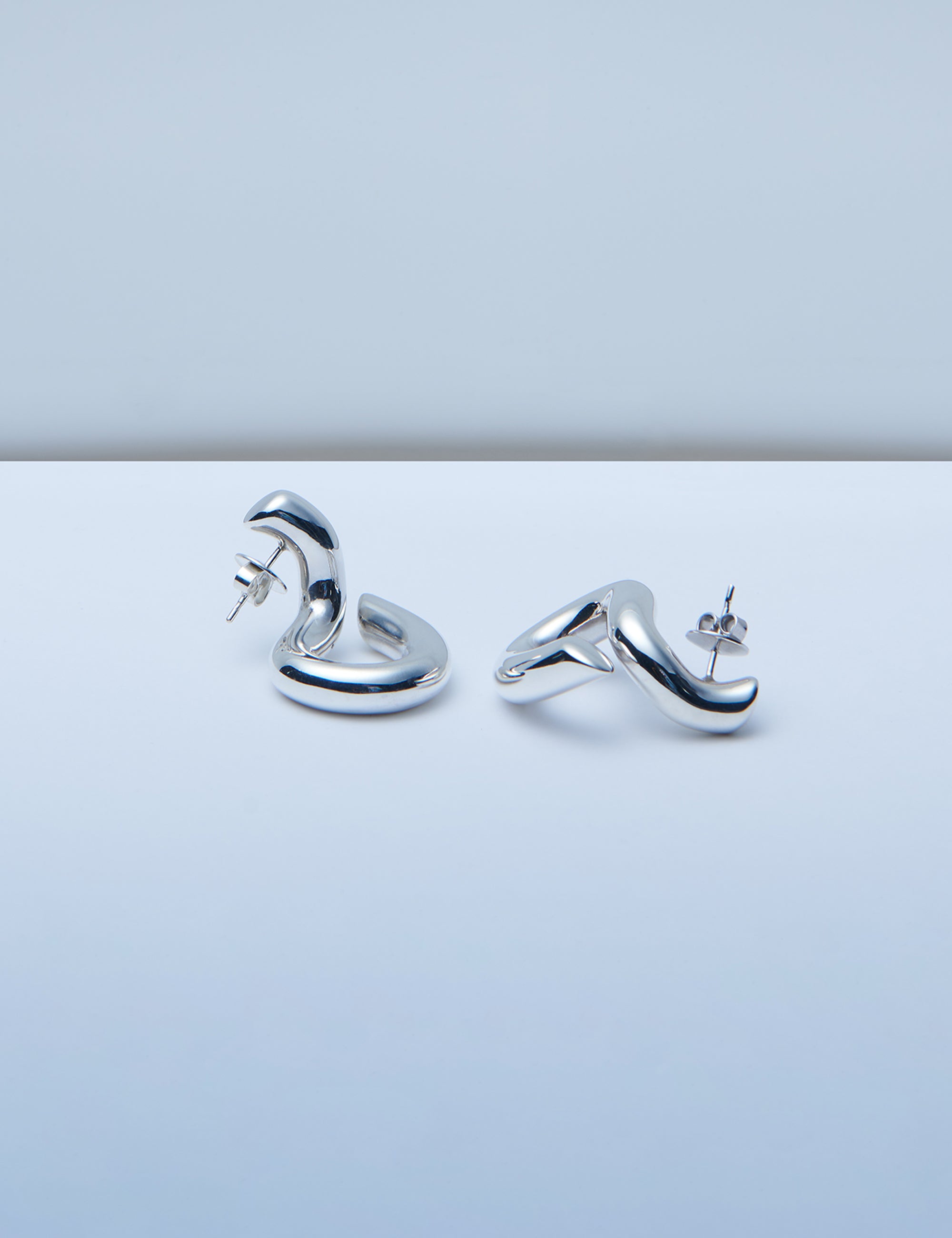 Side hoop earrings