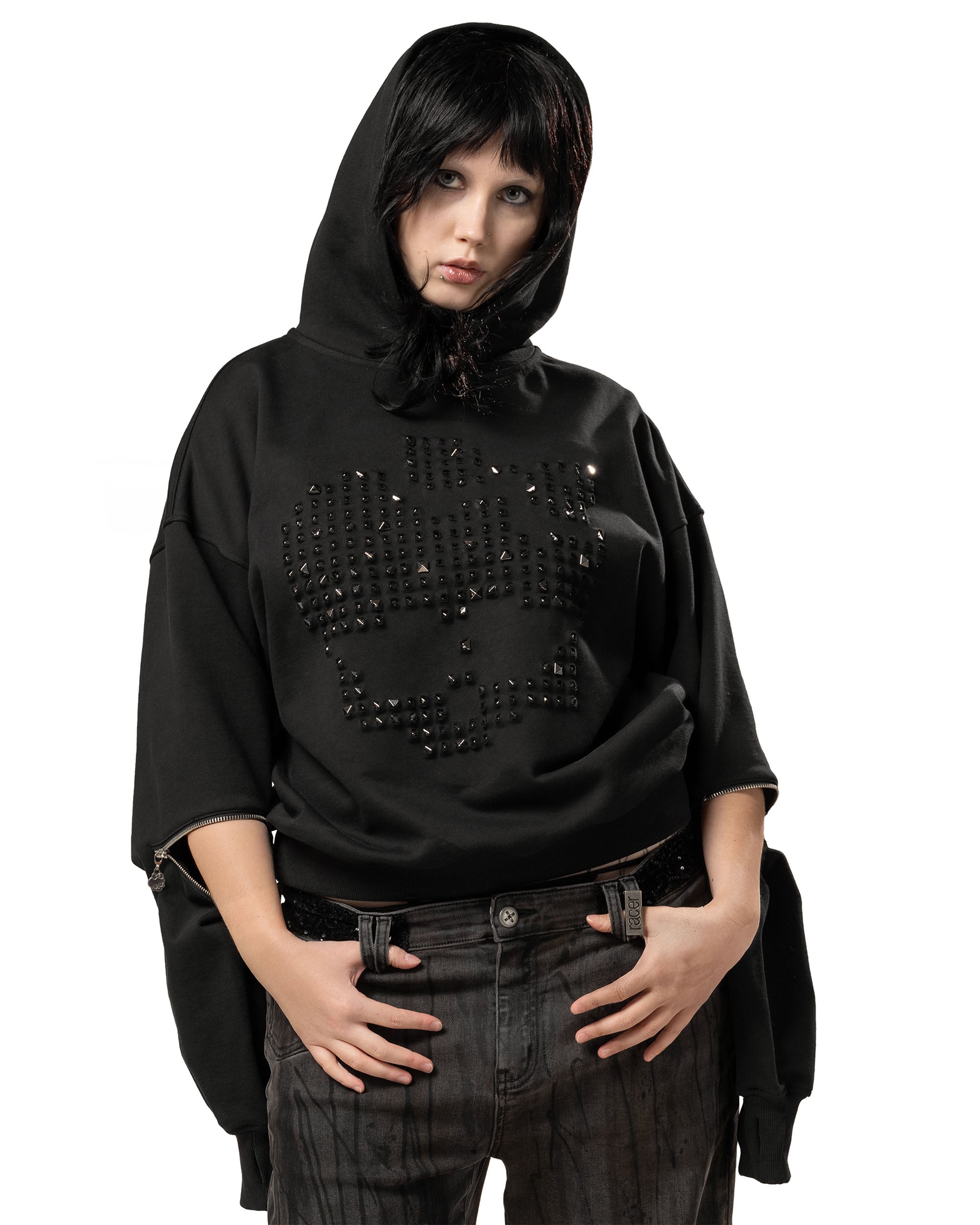 Monster high™ x racer studded hoodie