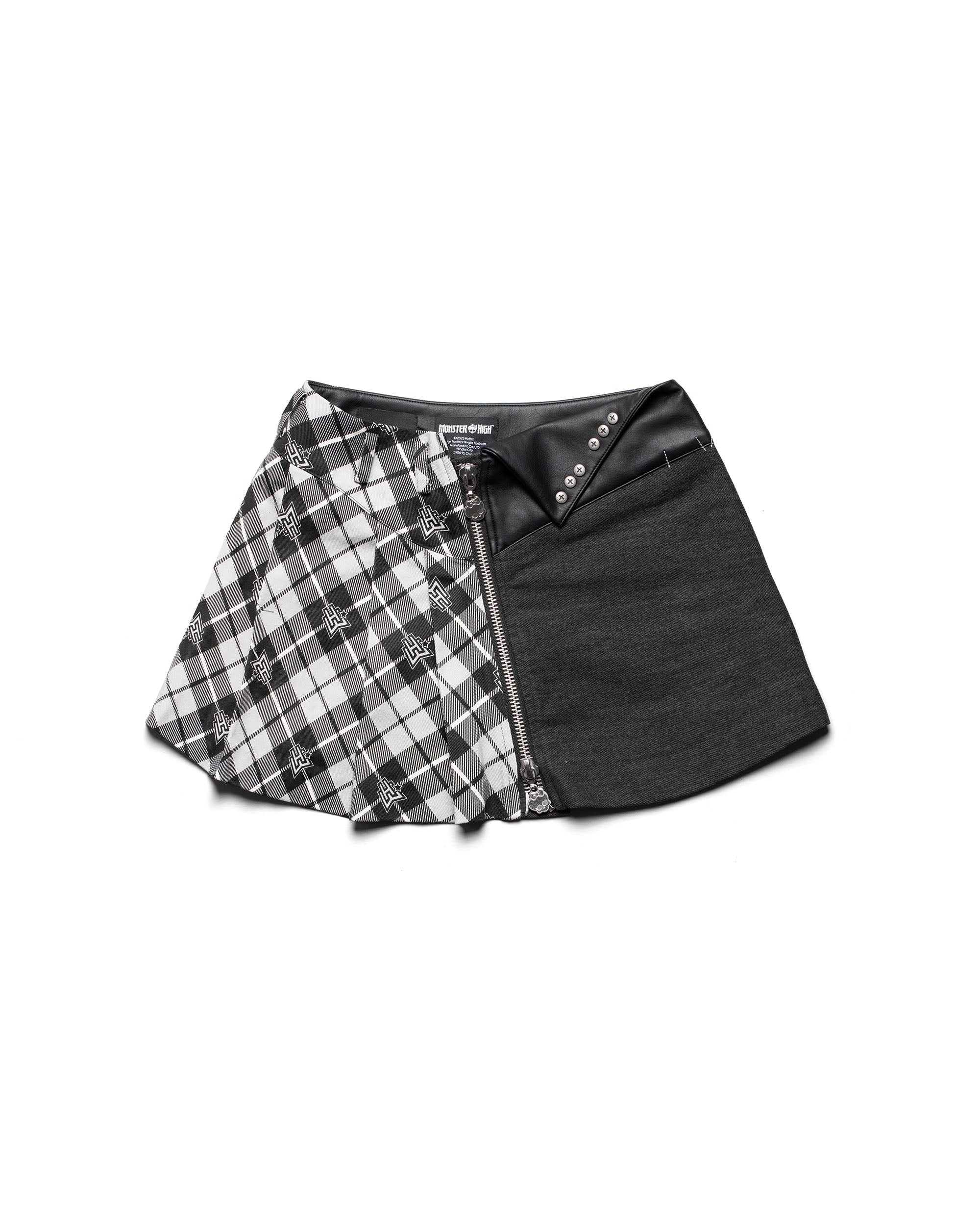 Monster high™ x racer frankie plaid skirt