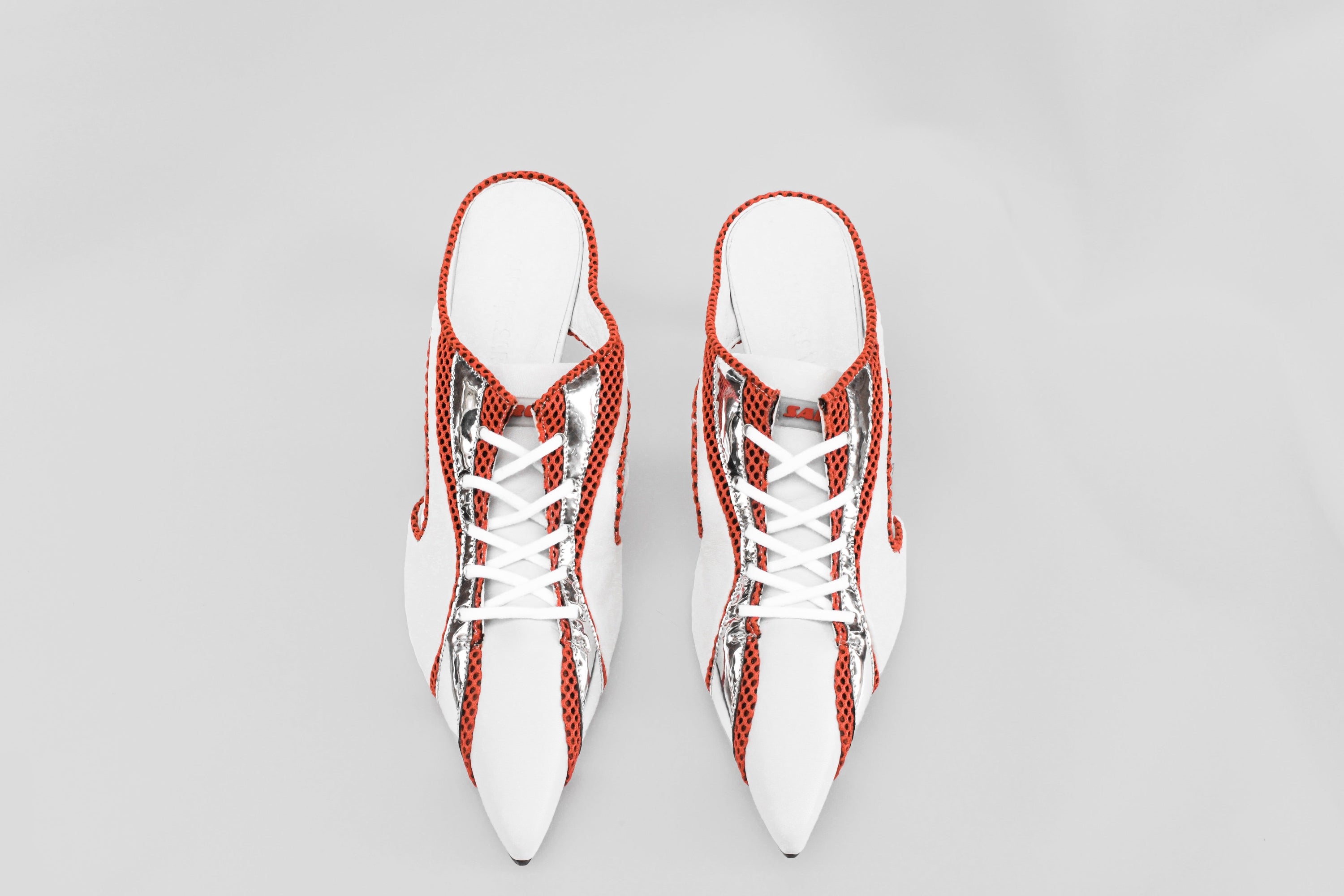 Moto' mule white/red