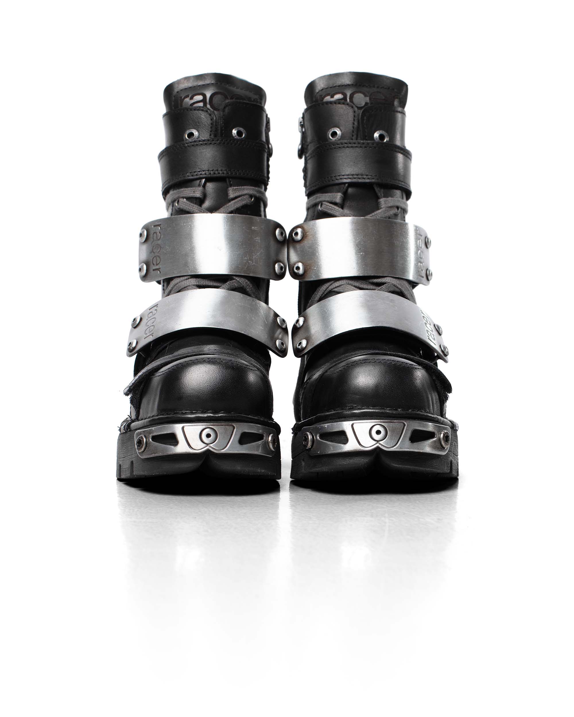 Racer x new rock black boot
