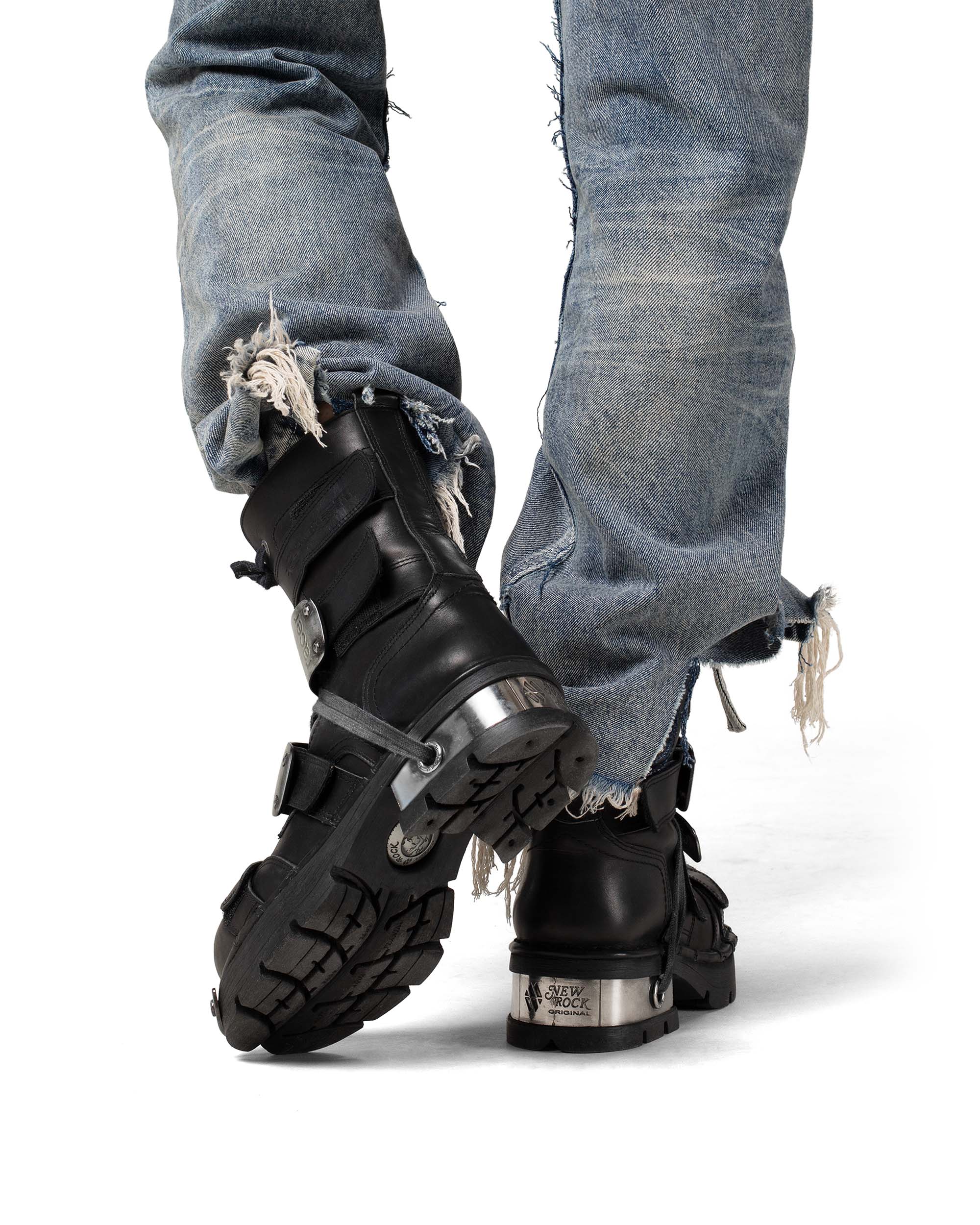 Racer x new rock black boot