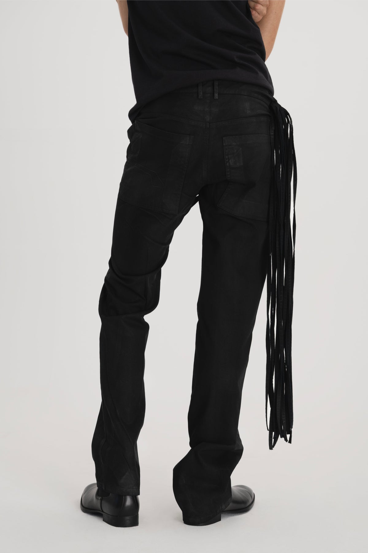 150 jeans - black waxed