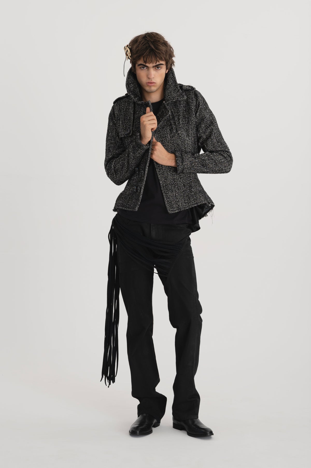 150 jeans - black waxed
