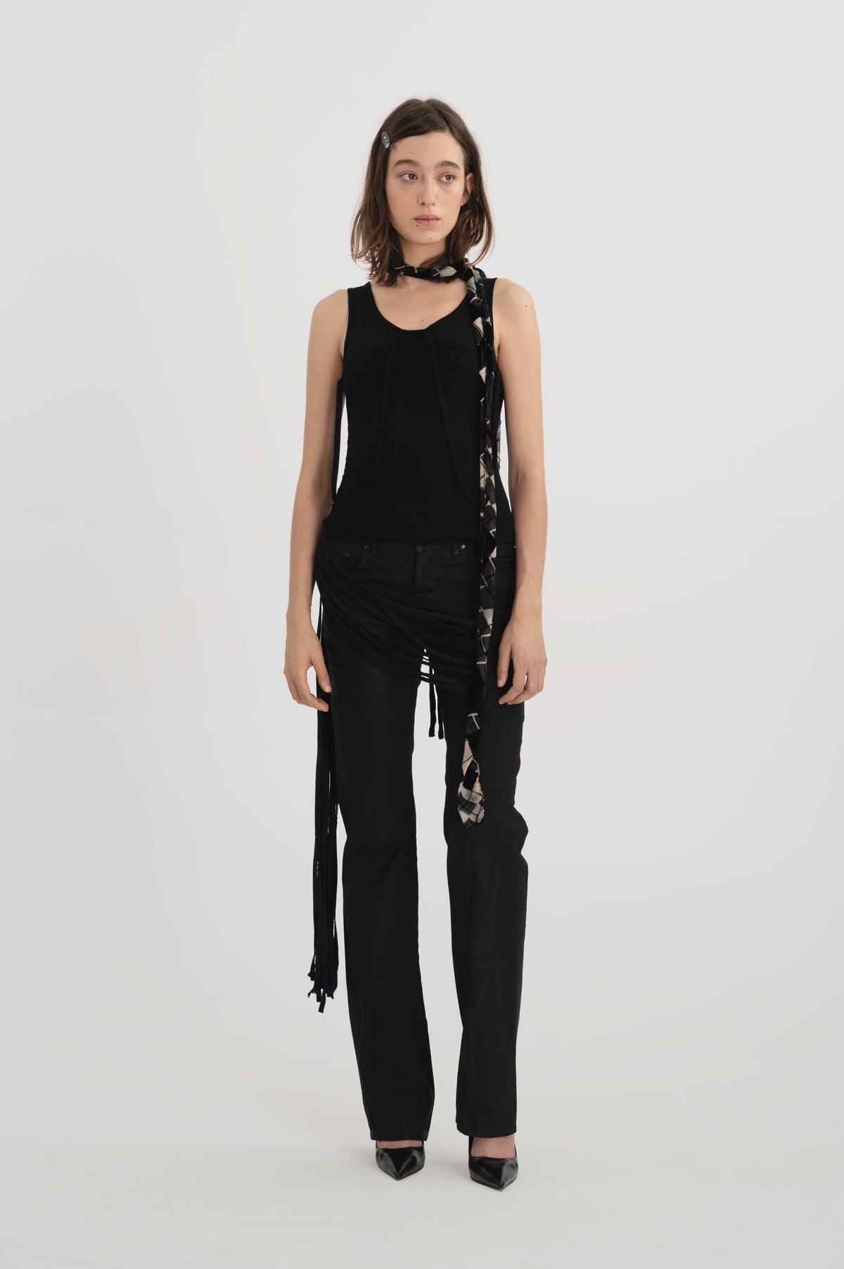 150 jeans - black waxed