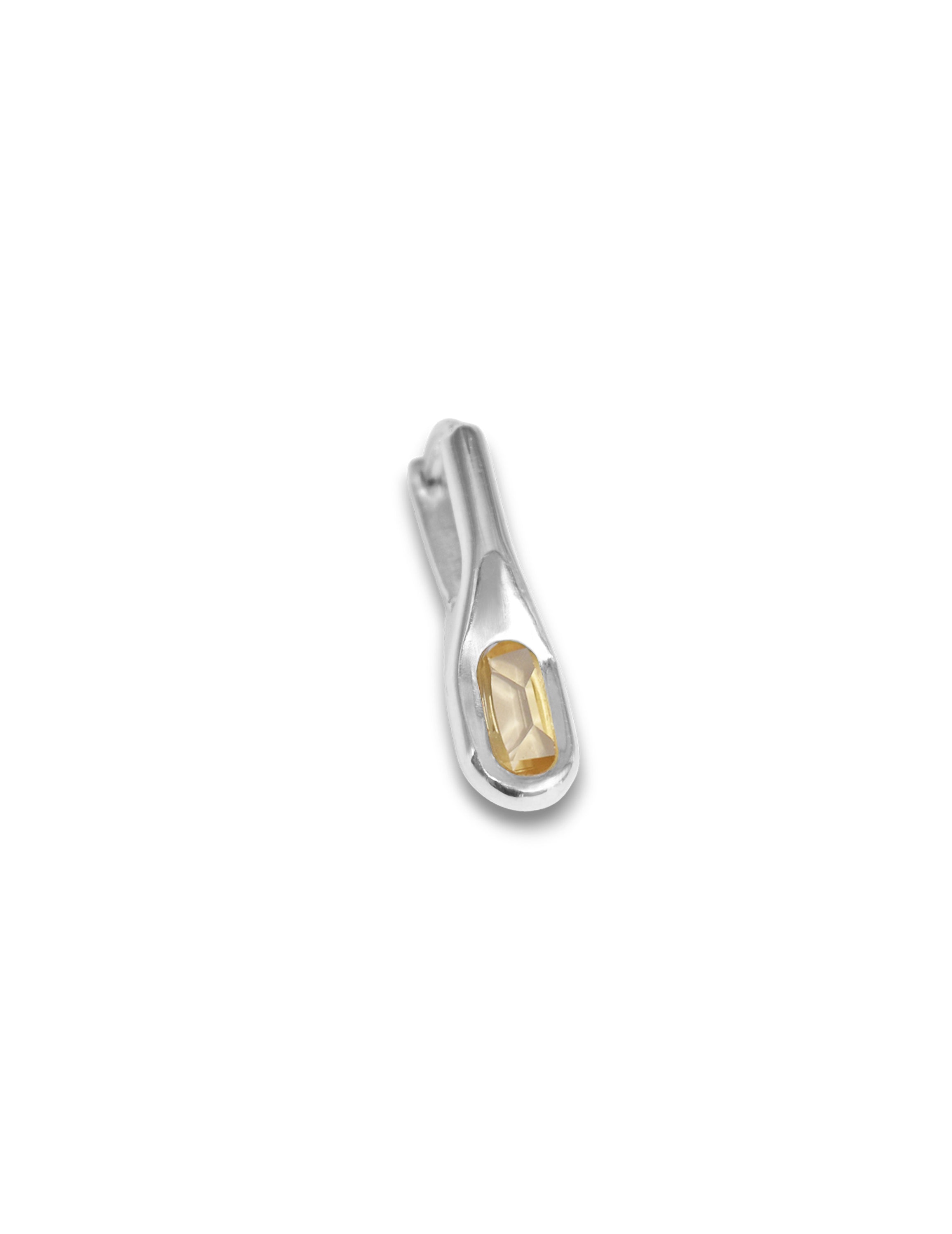 One wave citrine earring